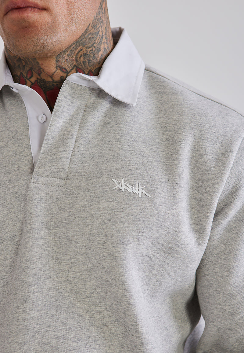 Grey Marl Essentials Polo Sweater (1)
