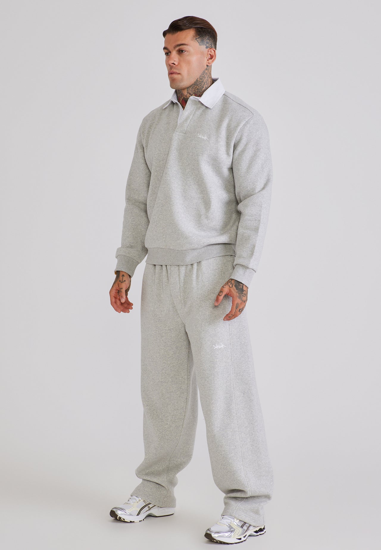 Grey Marl Essentials Polo Sweater (3)