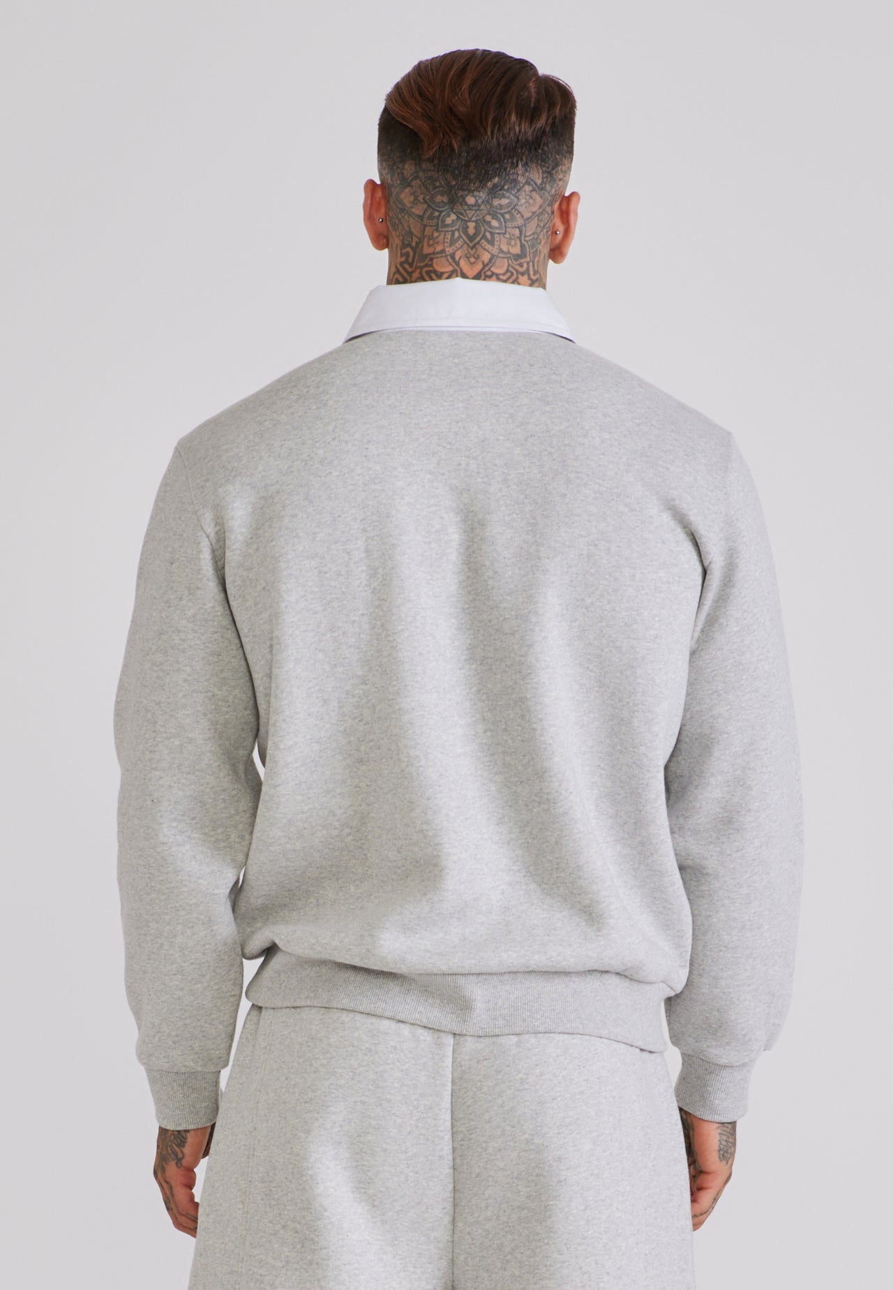 Grey Marl Essentials Polo Sweater (4)
