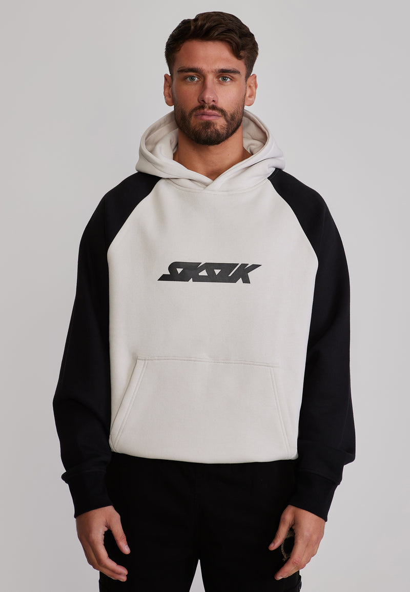 Stone and Black Graphic Hoodie