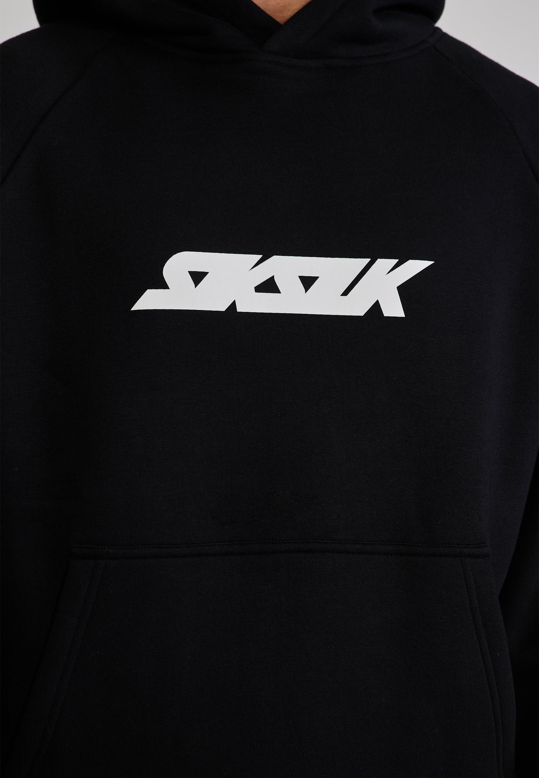 SikSilk Mens Black Graphic Hoodie | SikSilk UK