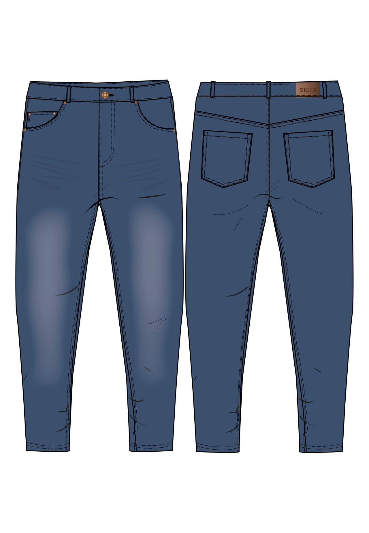 Washed Light Blue Tapered Fit Jeans