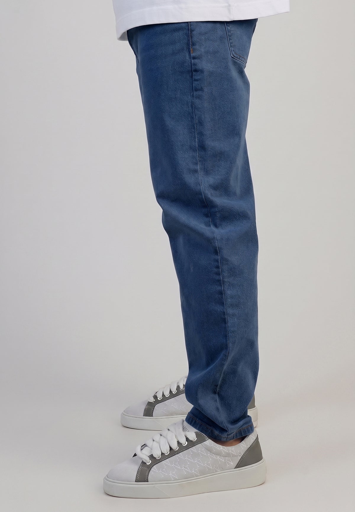 Washed Light Blue Tapered Fit Jeans (1)