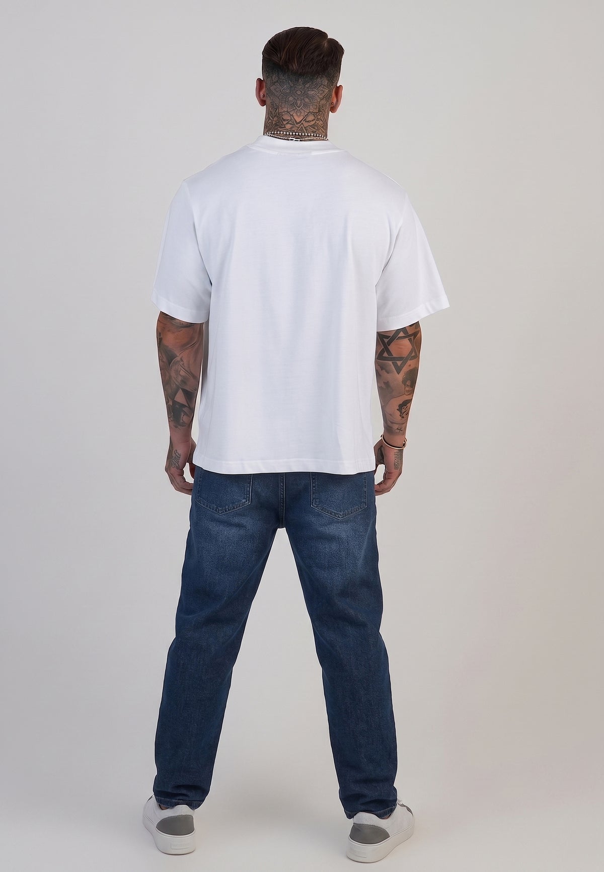 Washed Light Blue Tapered Fit Jeans (4)