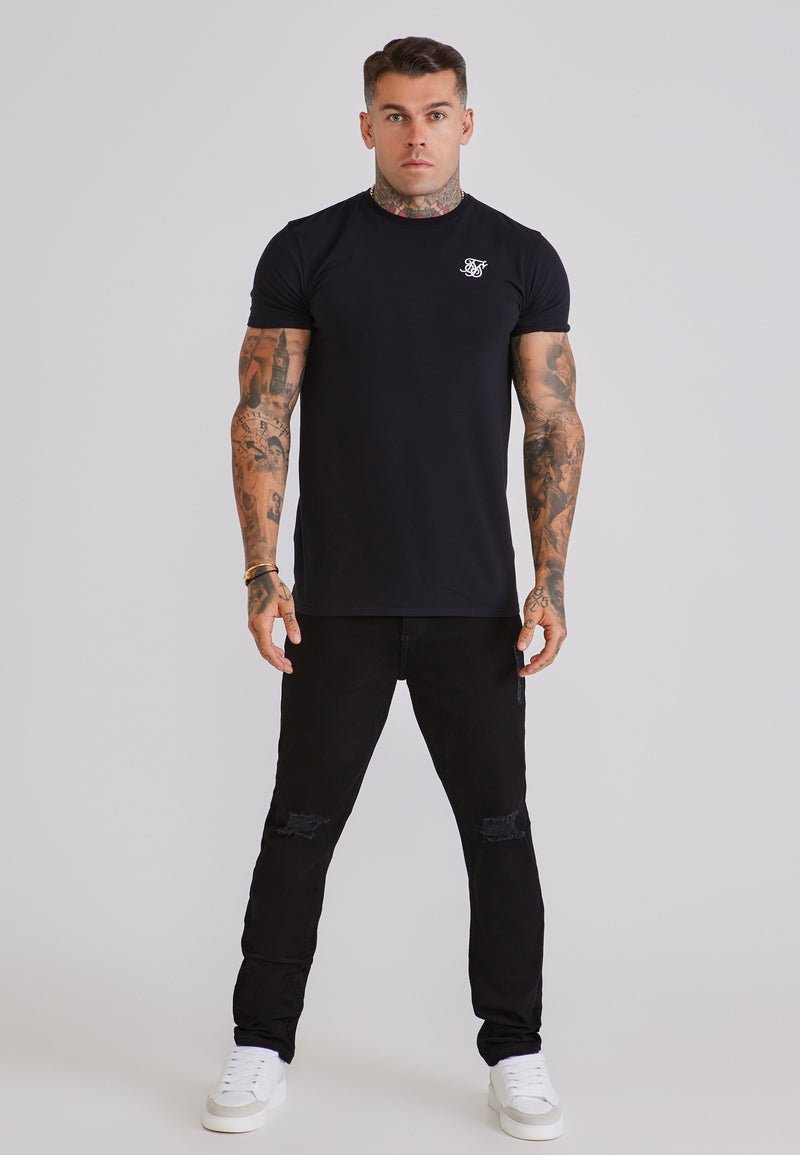 Black Distressed Slim Fit Jeans (1)