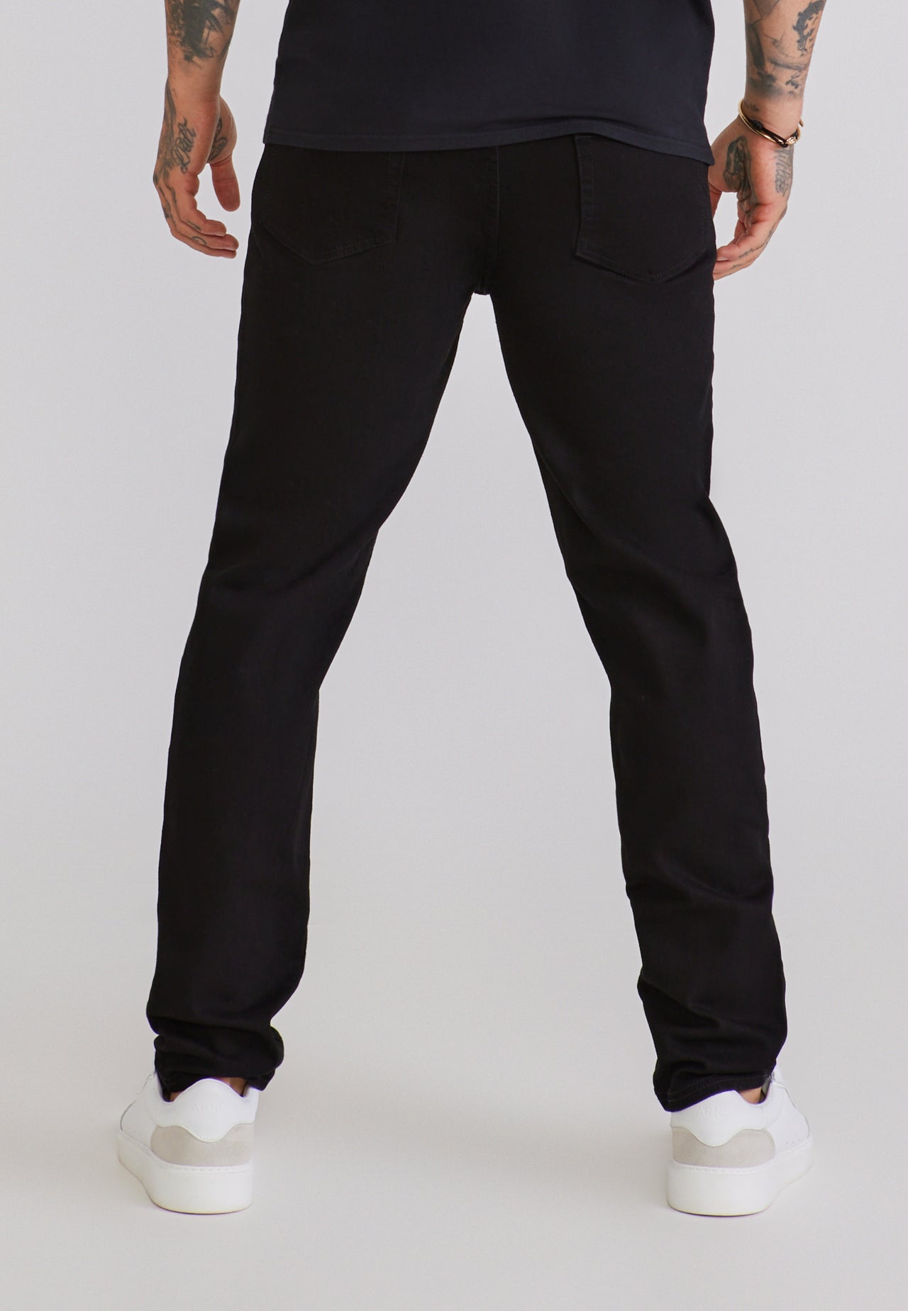 Black Distressed Slim Fit Jeans (4)