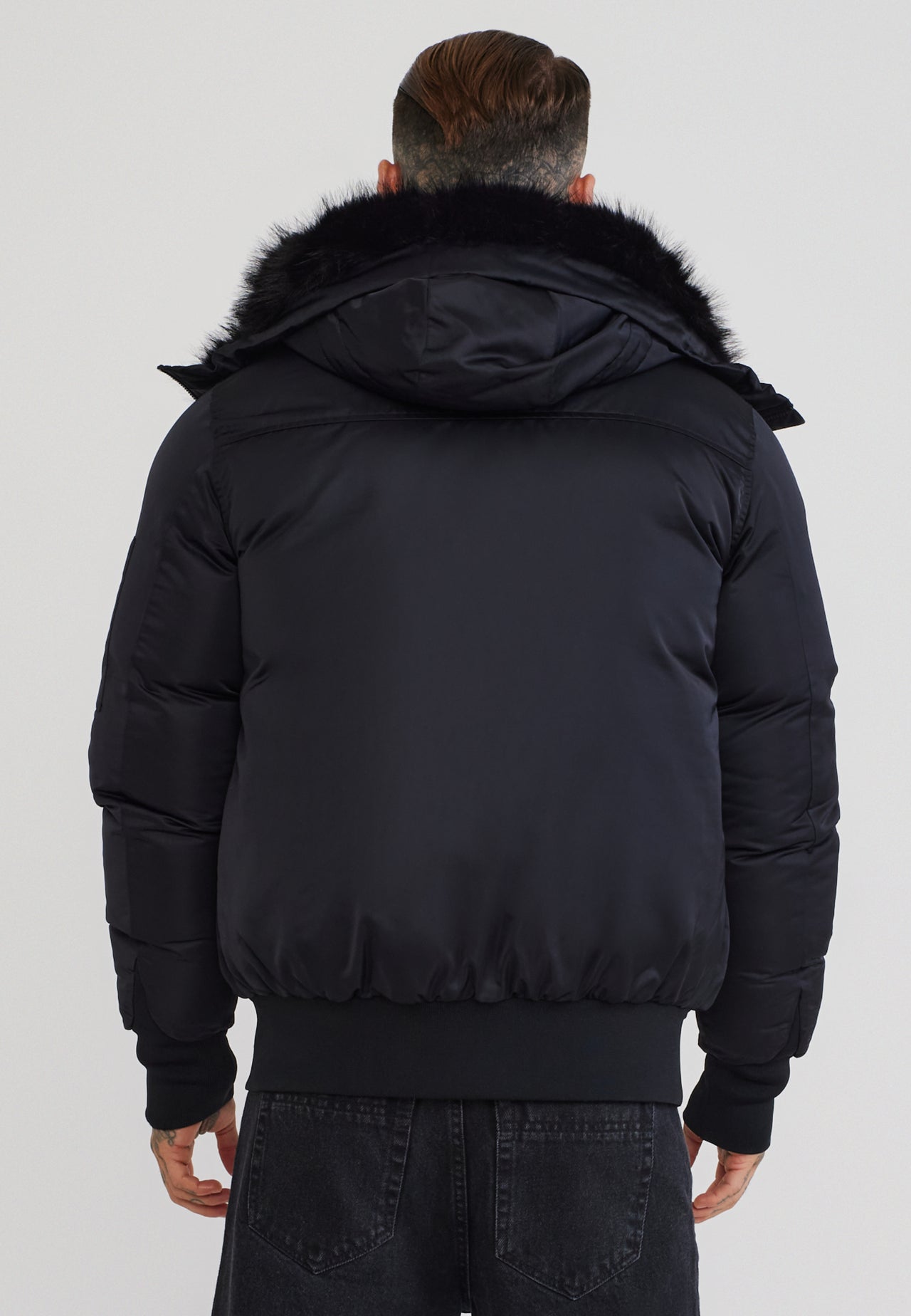 Black Hooded Bomber Jacket (4)