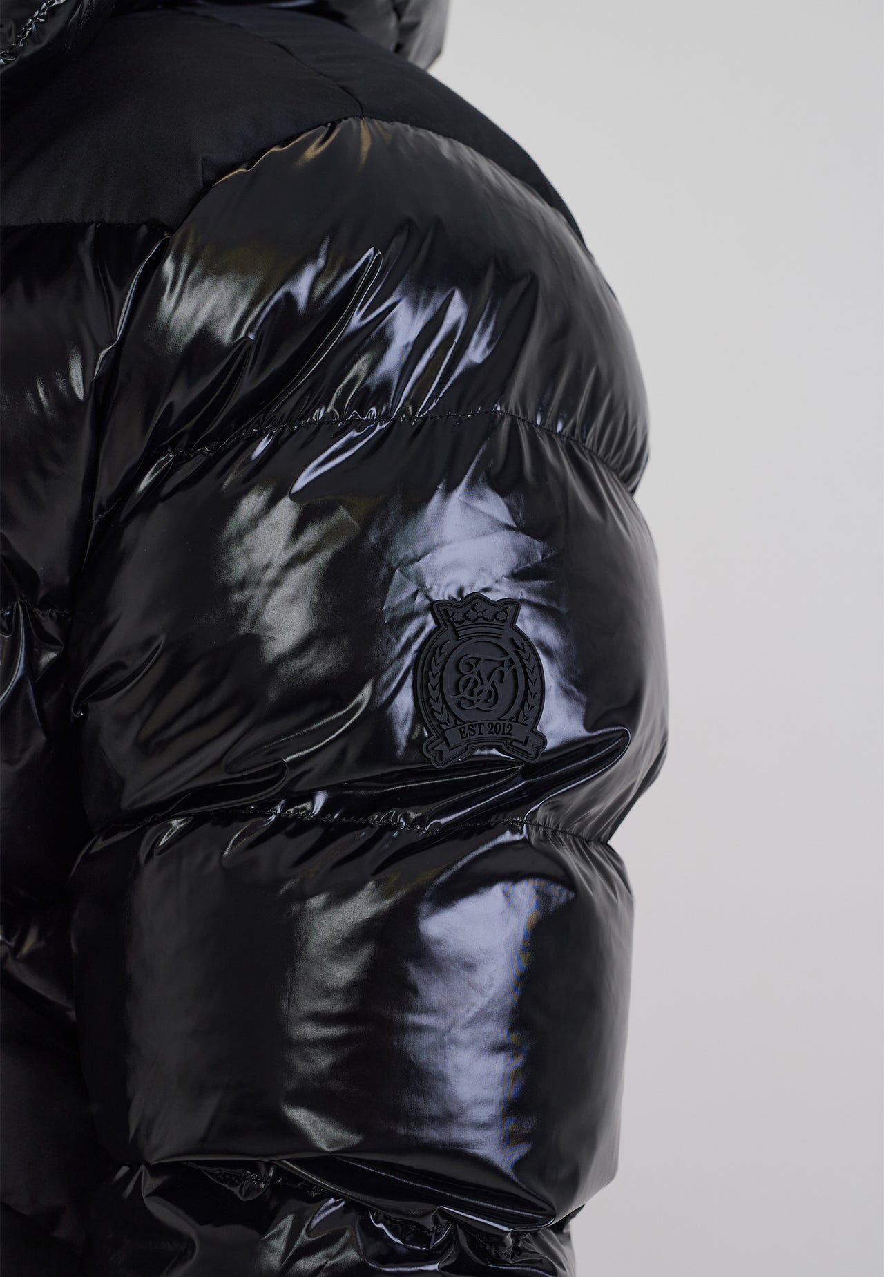 Black Half Shine Puffer Jacket (1)