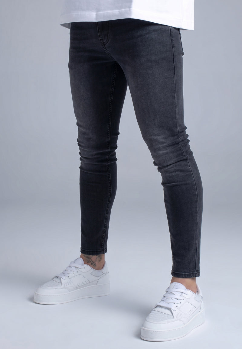 Washed Dark Grey Skinny Jeans