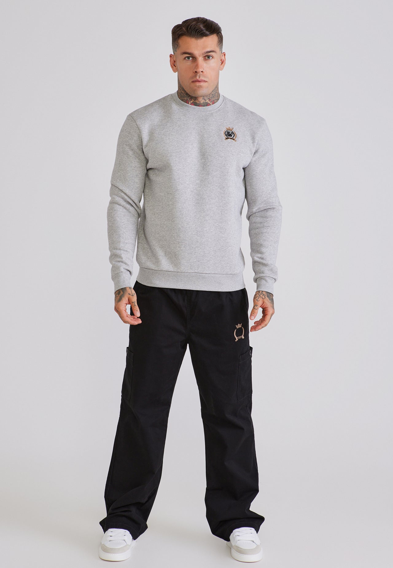 Grey Marl Essentials Sweater (2)
