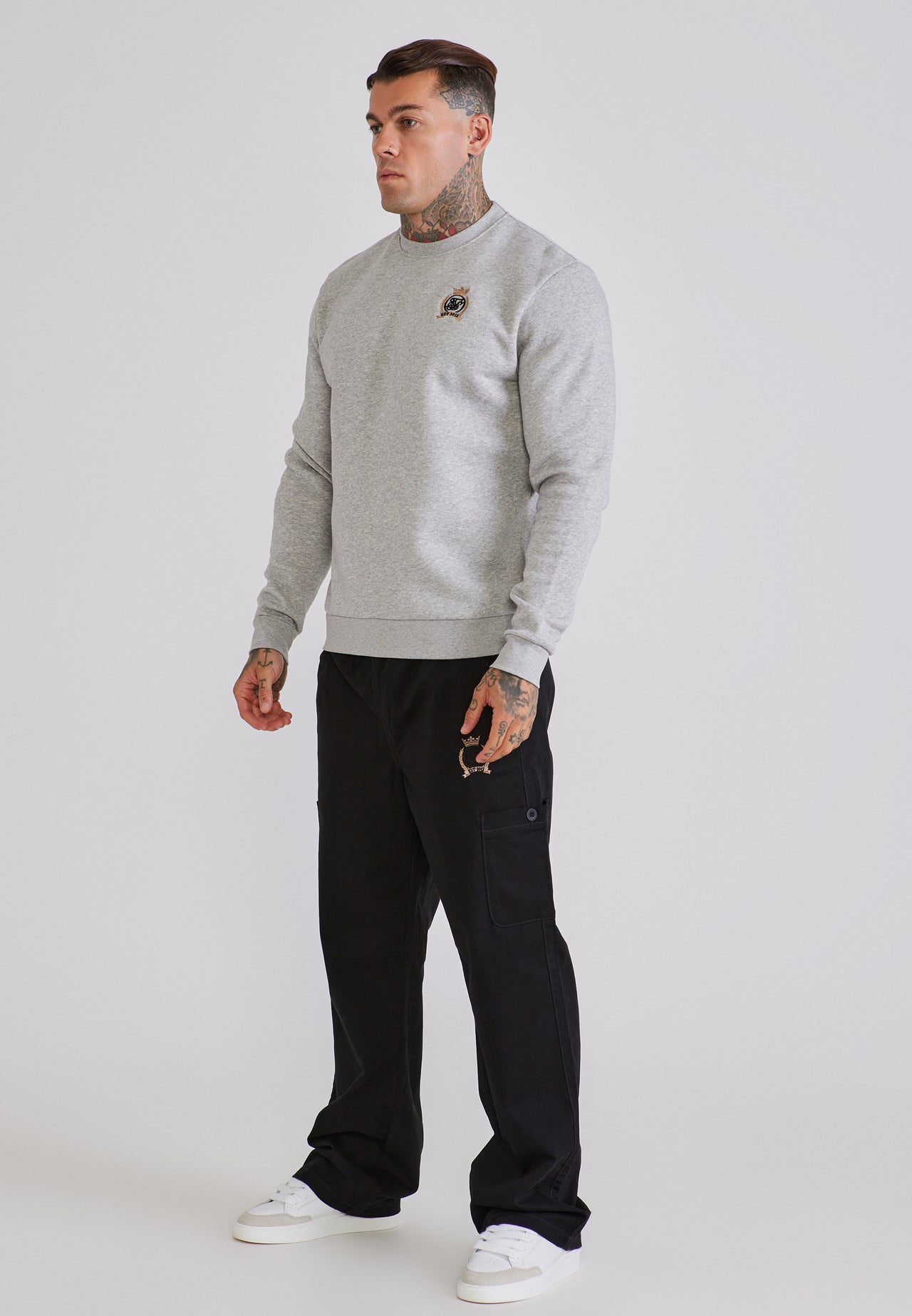Grey Marl Essentials Sweater (3)