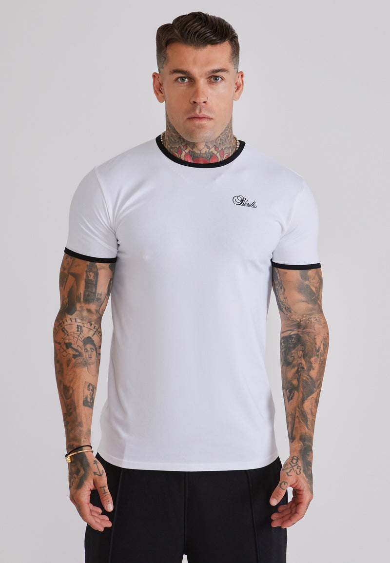 White and Black Ringer T-Shirt