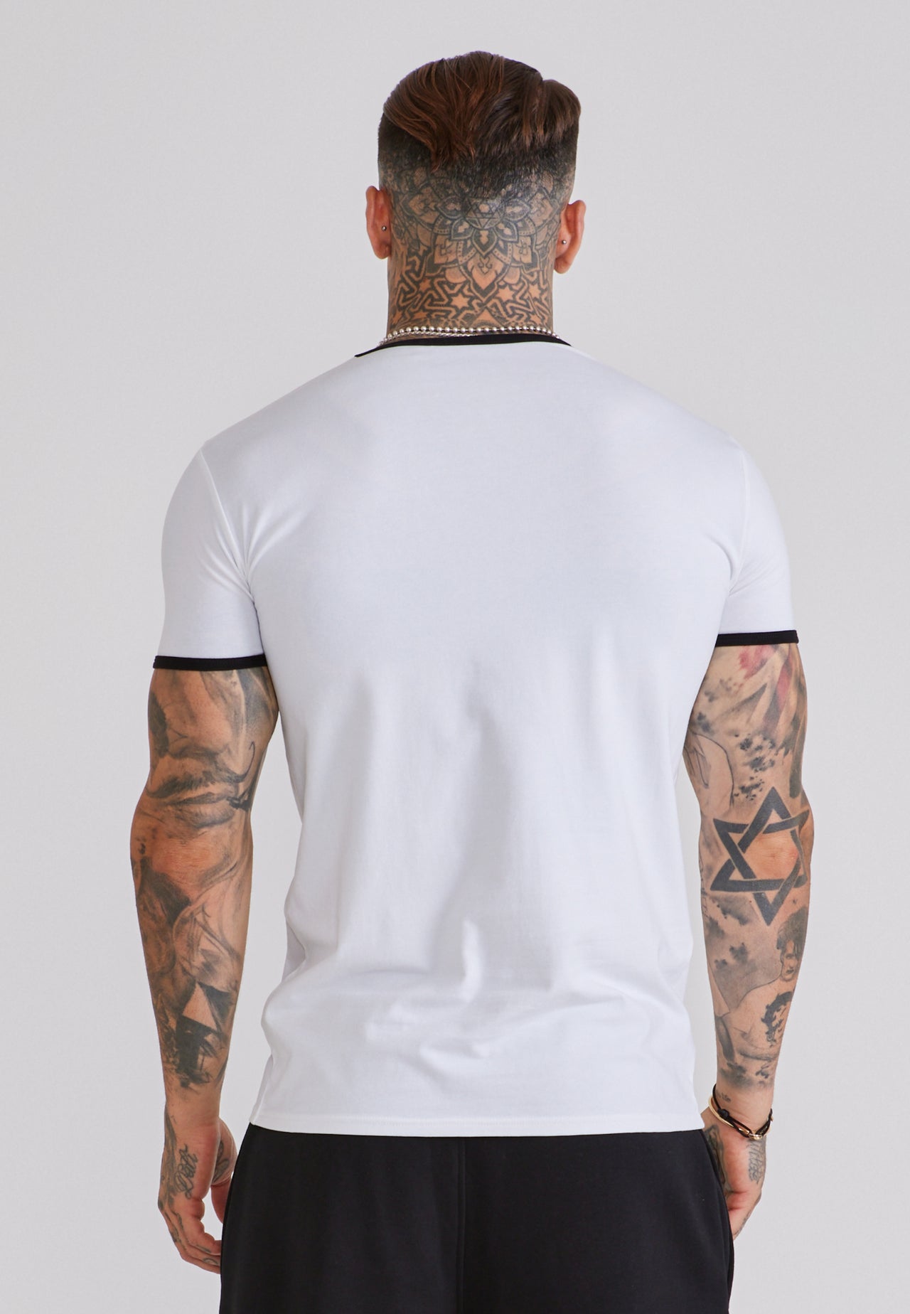 White and Black Ringer T-Shirt (4)