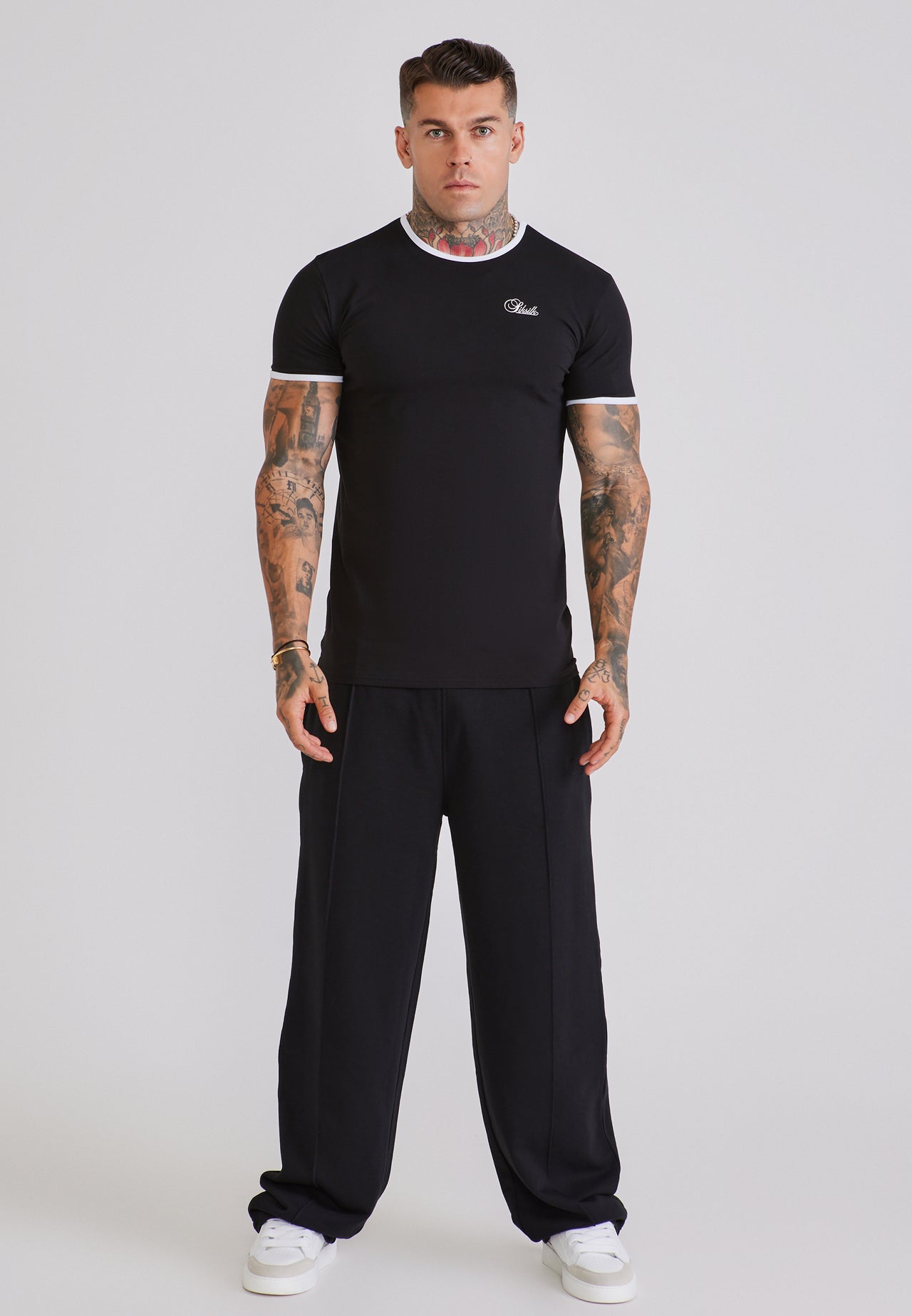 Black and White Ringer T-Shirt (2)