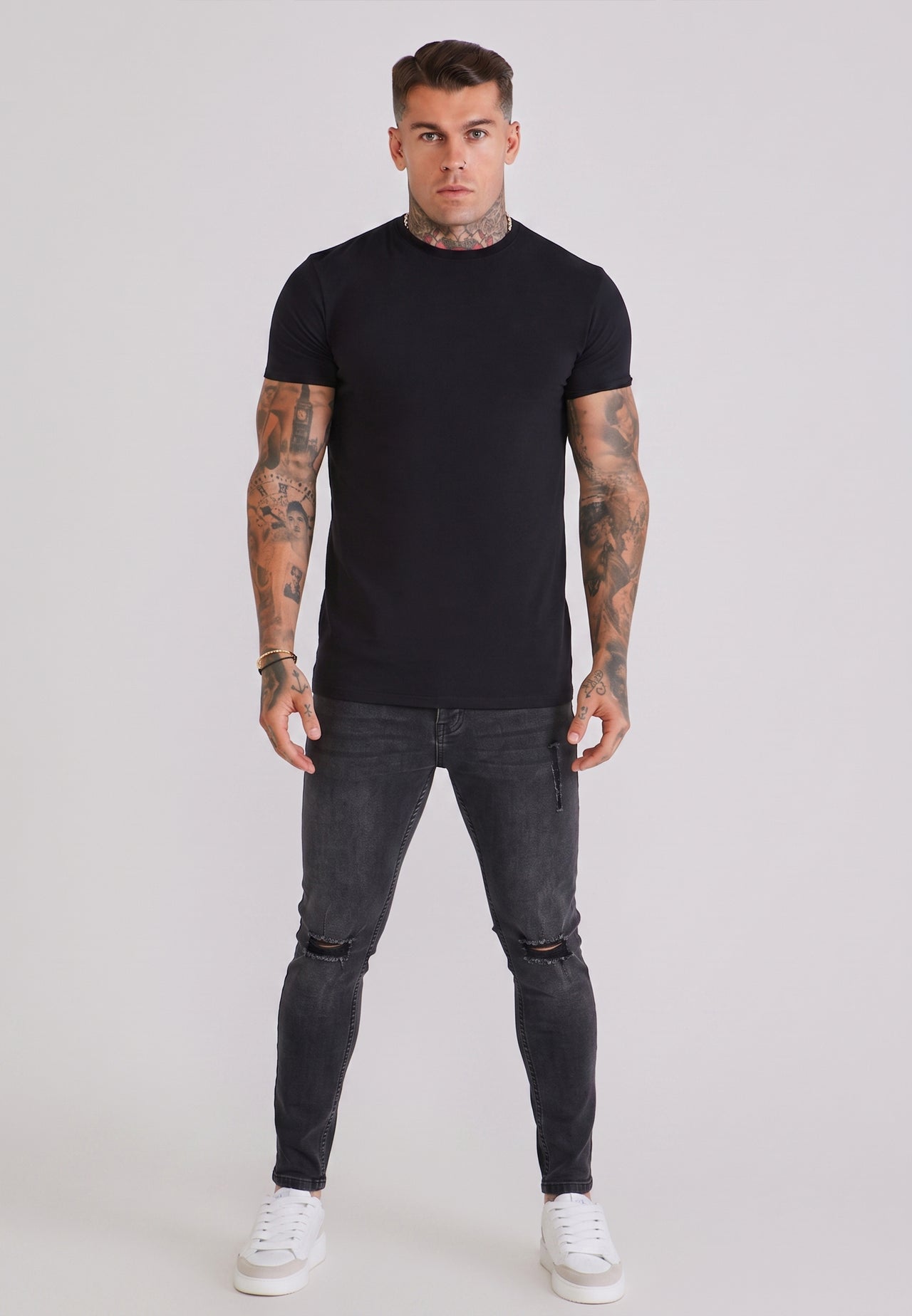 Black Distressed Skinny Jeans (2)