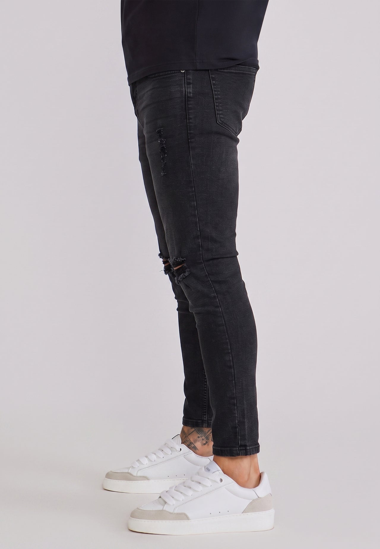 Black Distressed Skinny Jeans (3)