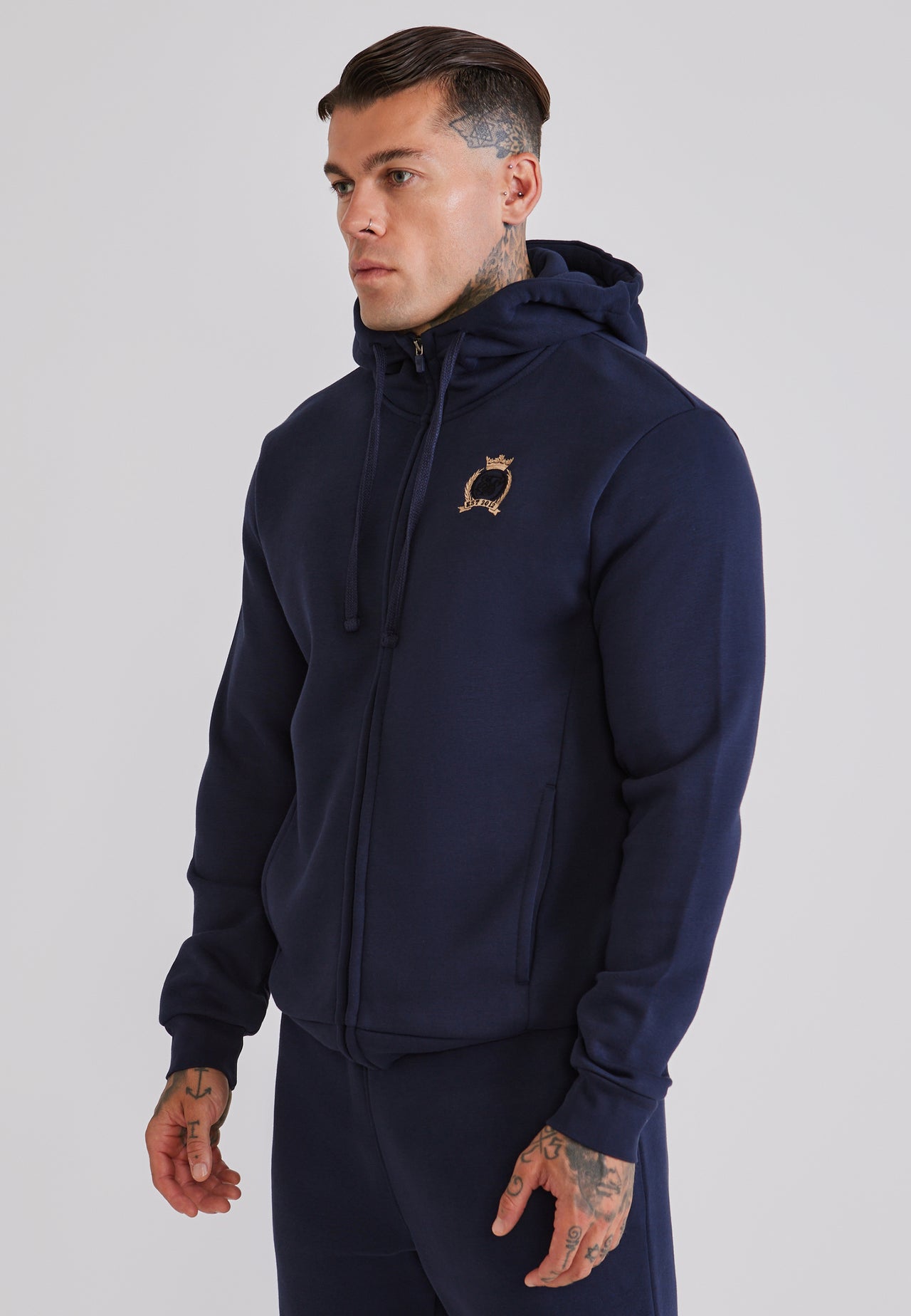 Navy Essentials Full Zip Hoodie (1)