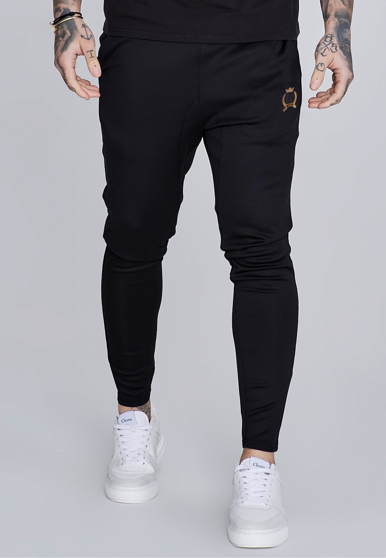 Black Essentials Poly Joggers