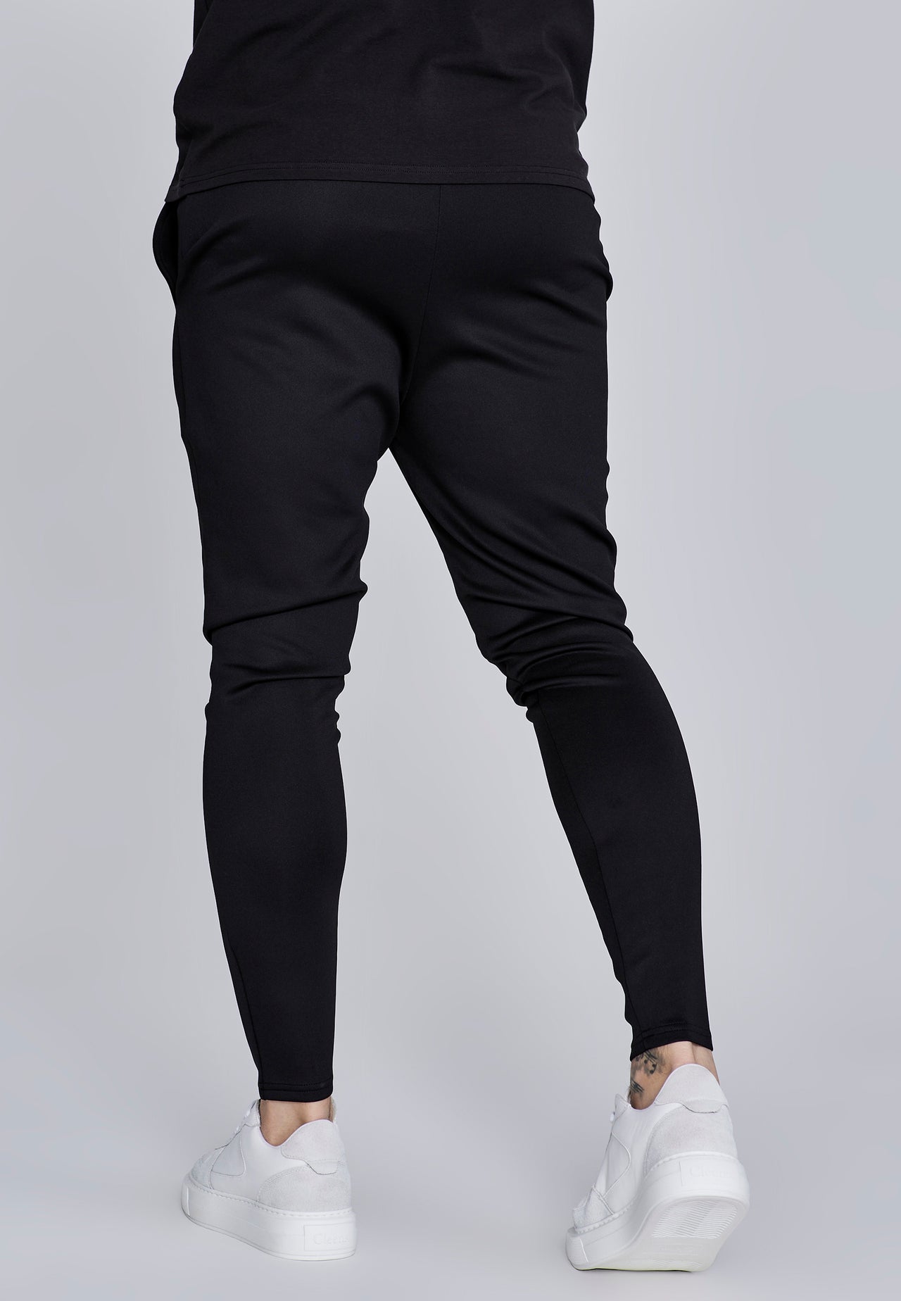 Black Essentials Poly Joggers (1)