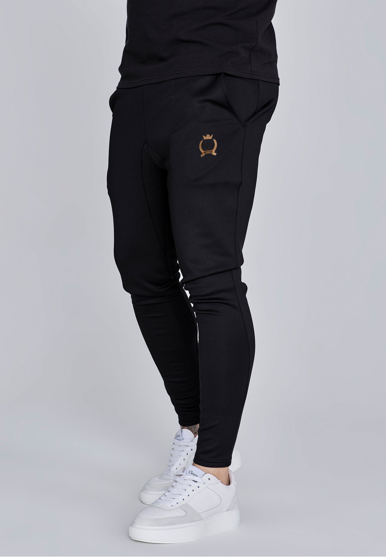 Black Essentials Poly Joggers (3)