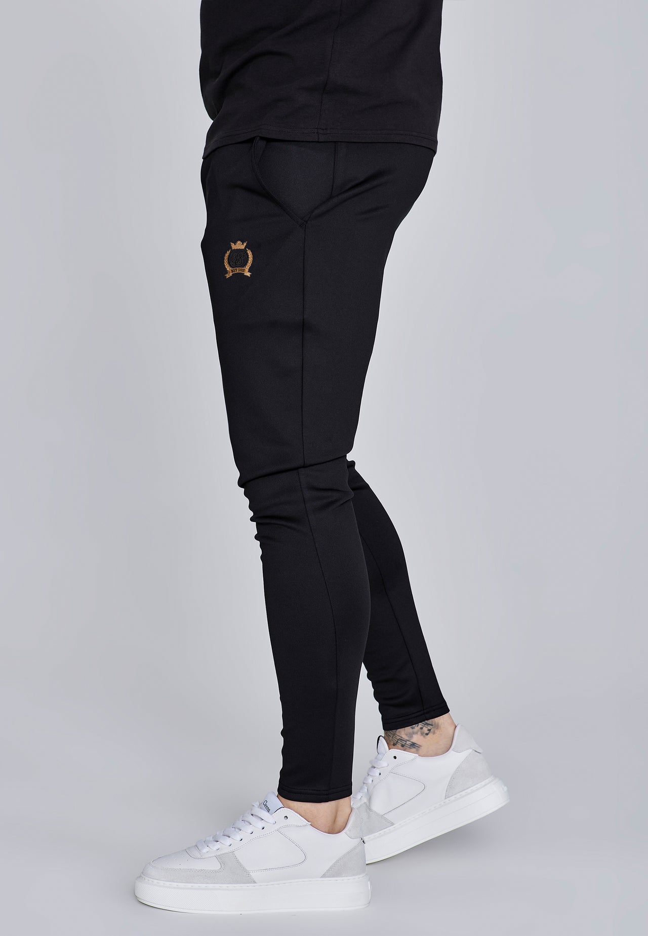 Black Essentials Poly Joggers (4)