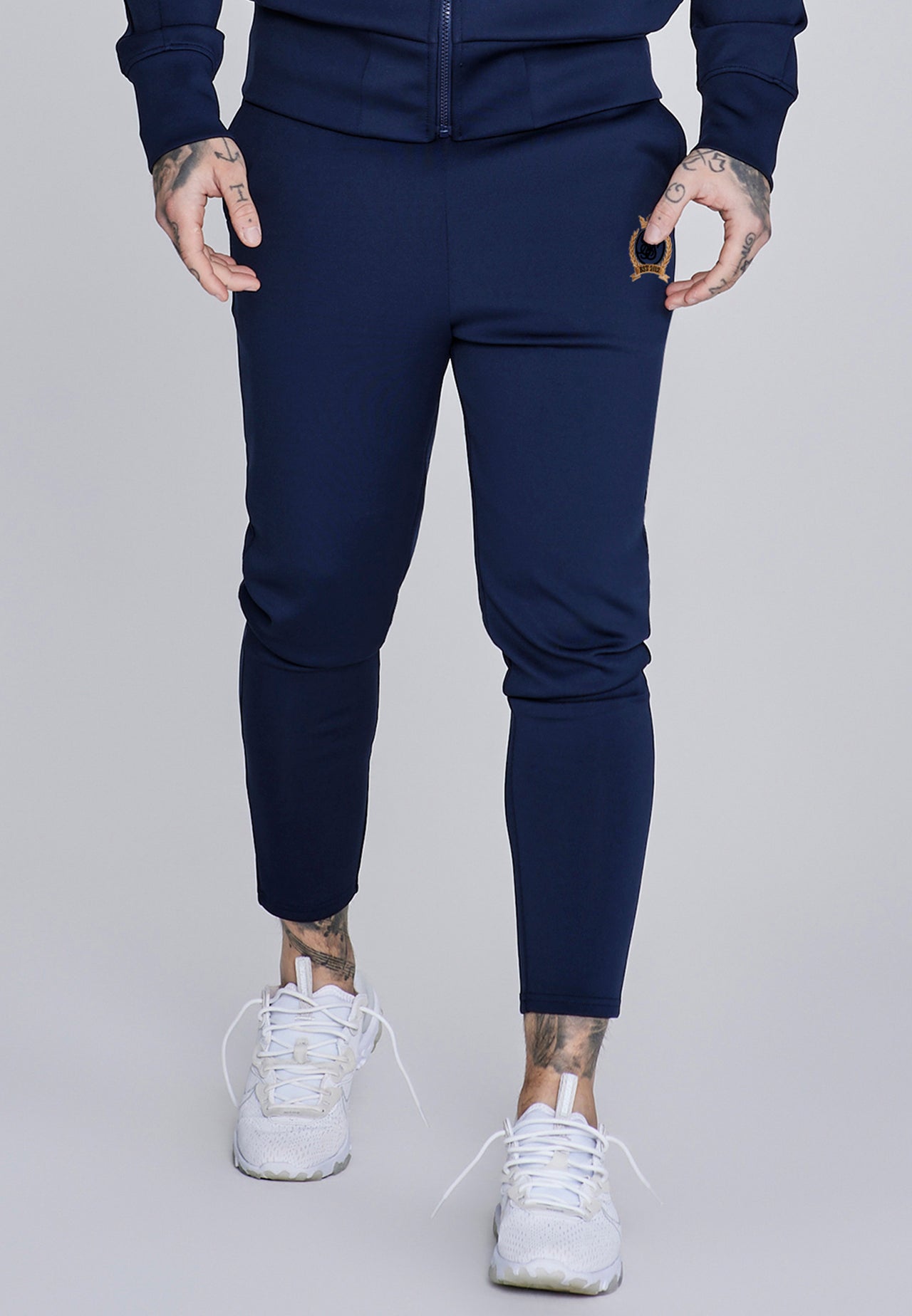 Navy Essentials Poly Joggers