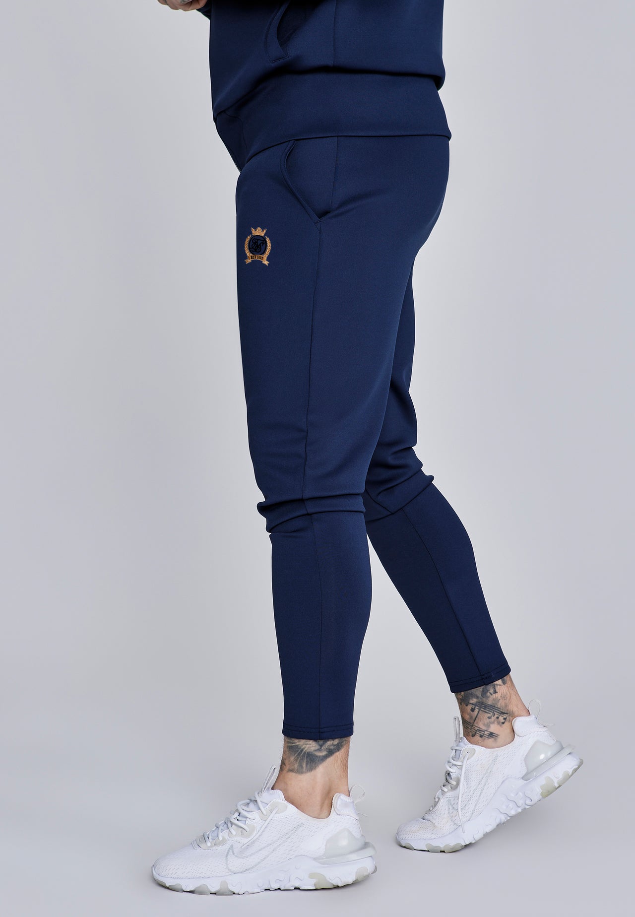 Navy Essentials Poly Joggers (4)