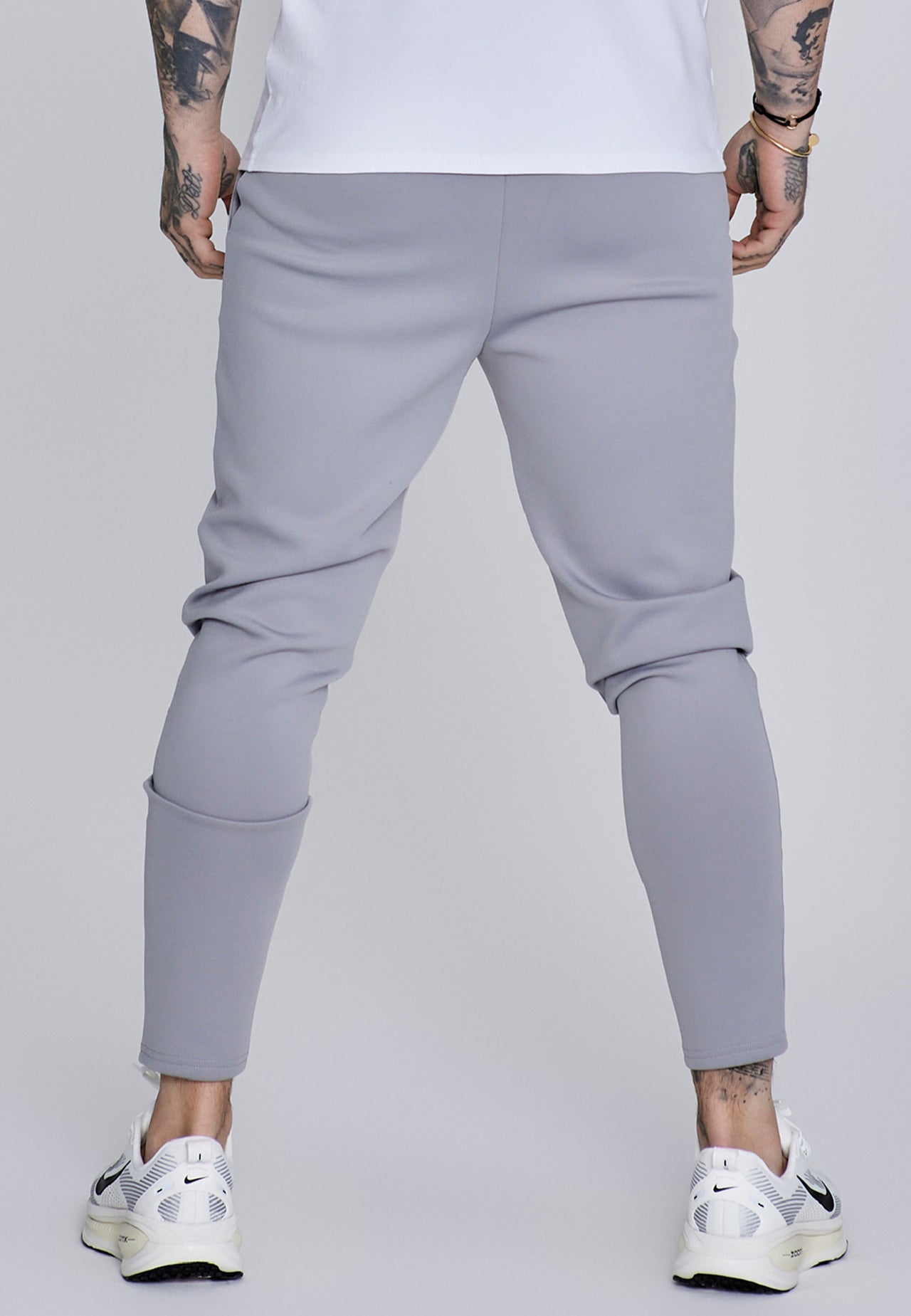 Grey Essentials Poly Joggers (1)