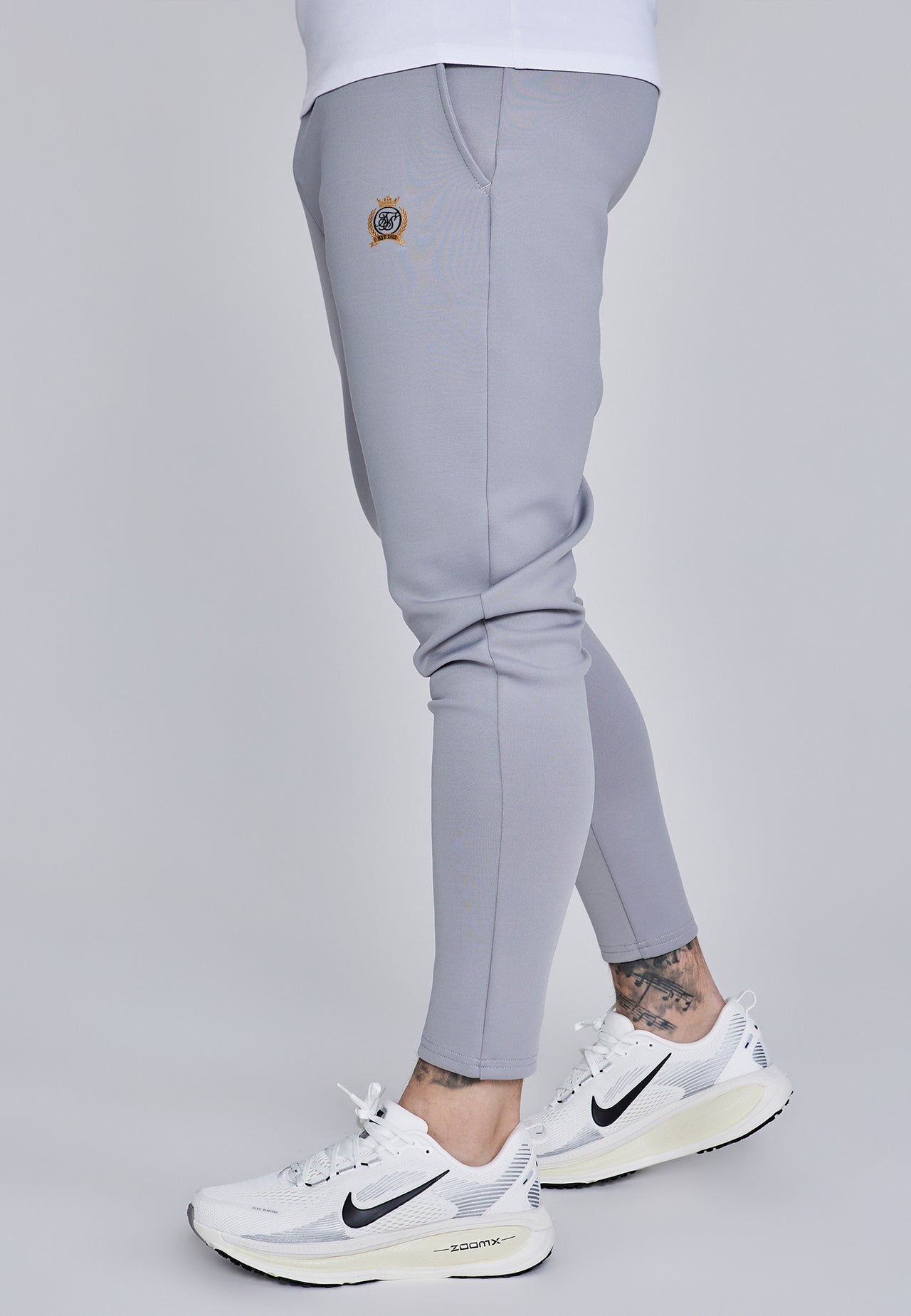 Grey Essentials Poly Joggers (4)