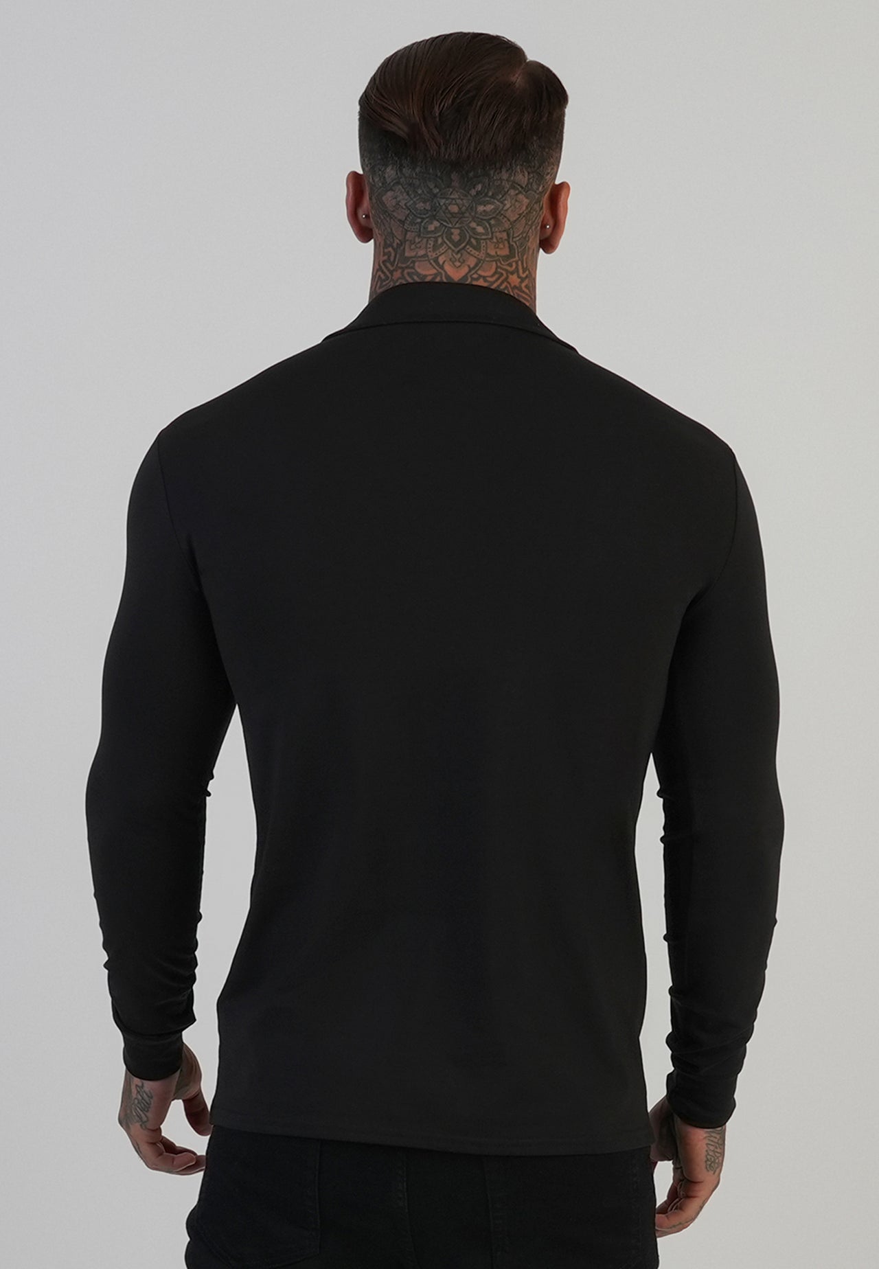 Black LS Revere Polo T-Shirt (1)