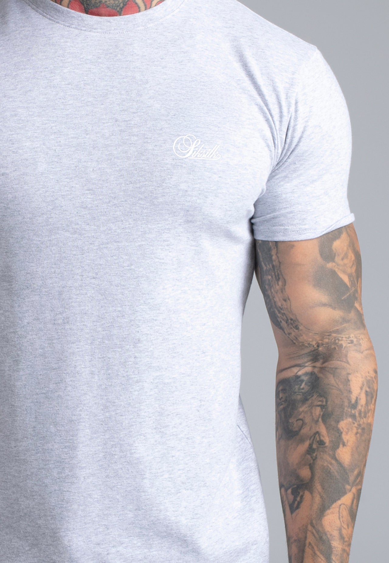 Grey Marl Essentials T-Shirt (1)