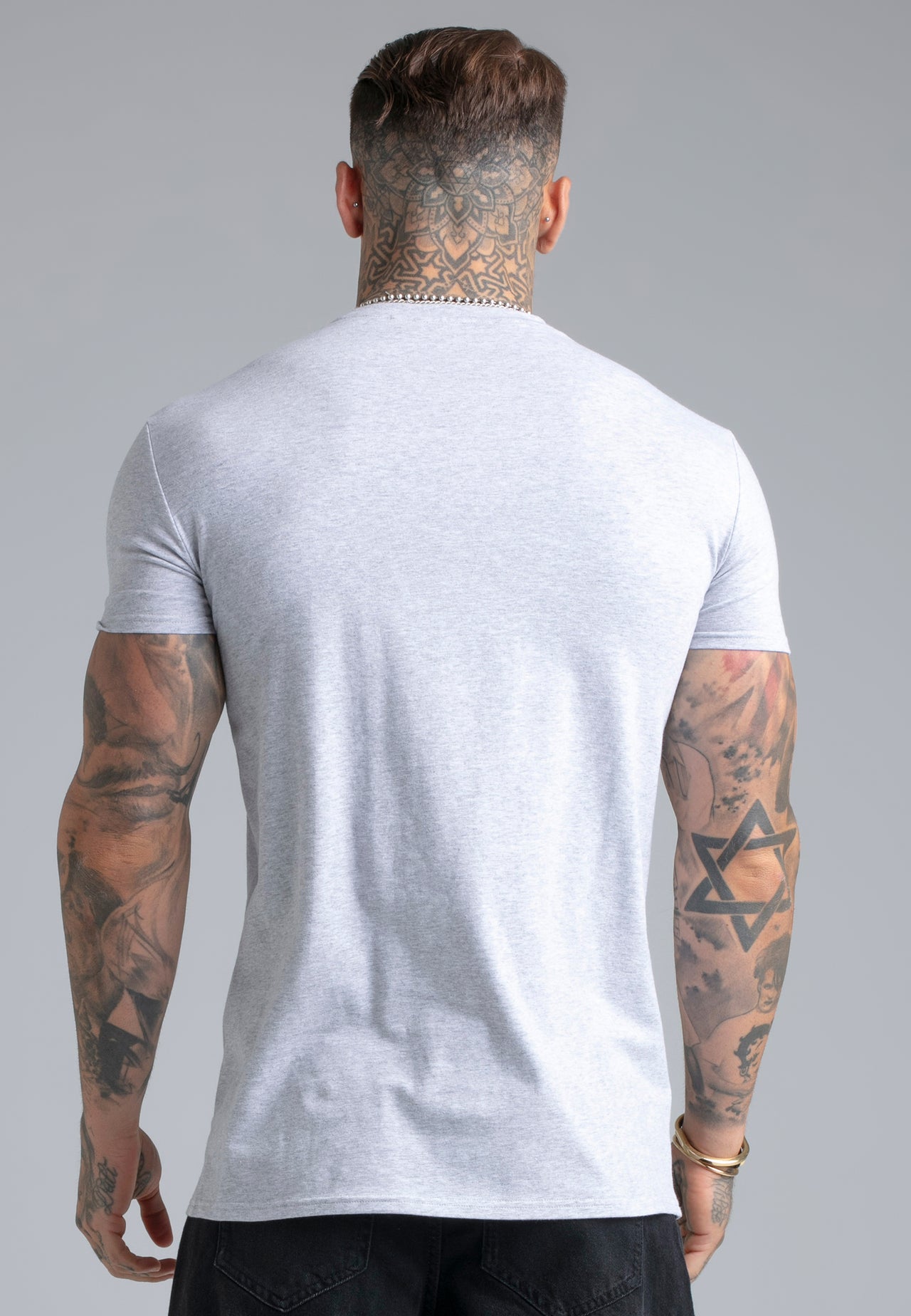 Grey Marl Essentials T-Shirt (4)