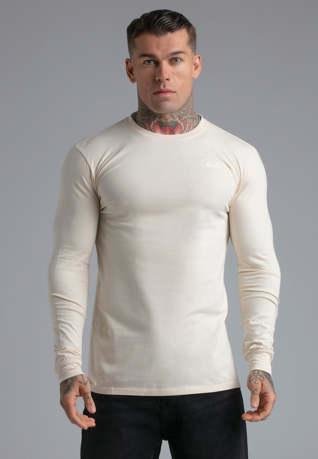 Ecru Essentials LS T-Shirt