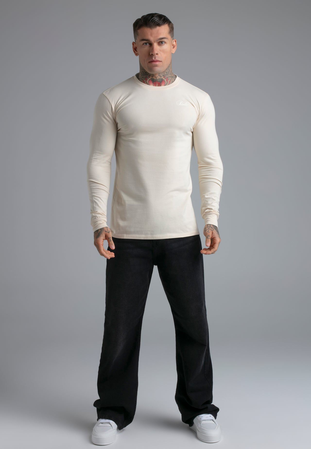 Ecru Essentials LS T-Shirt (2)