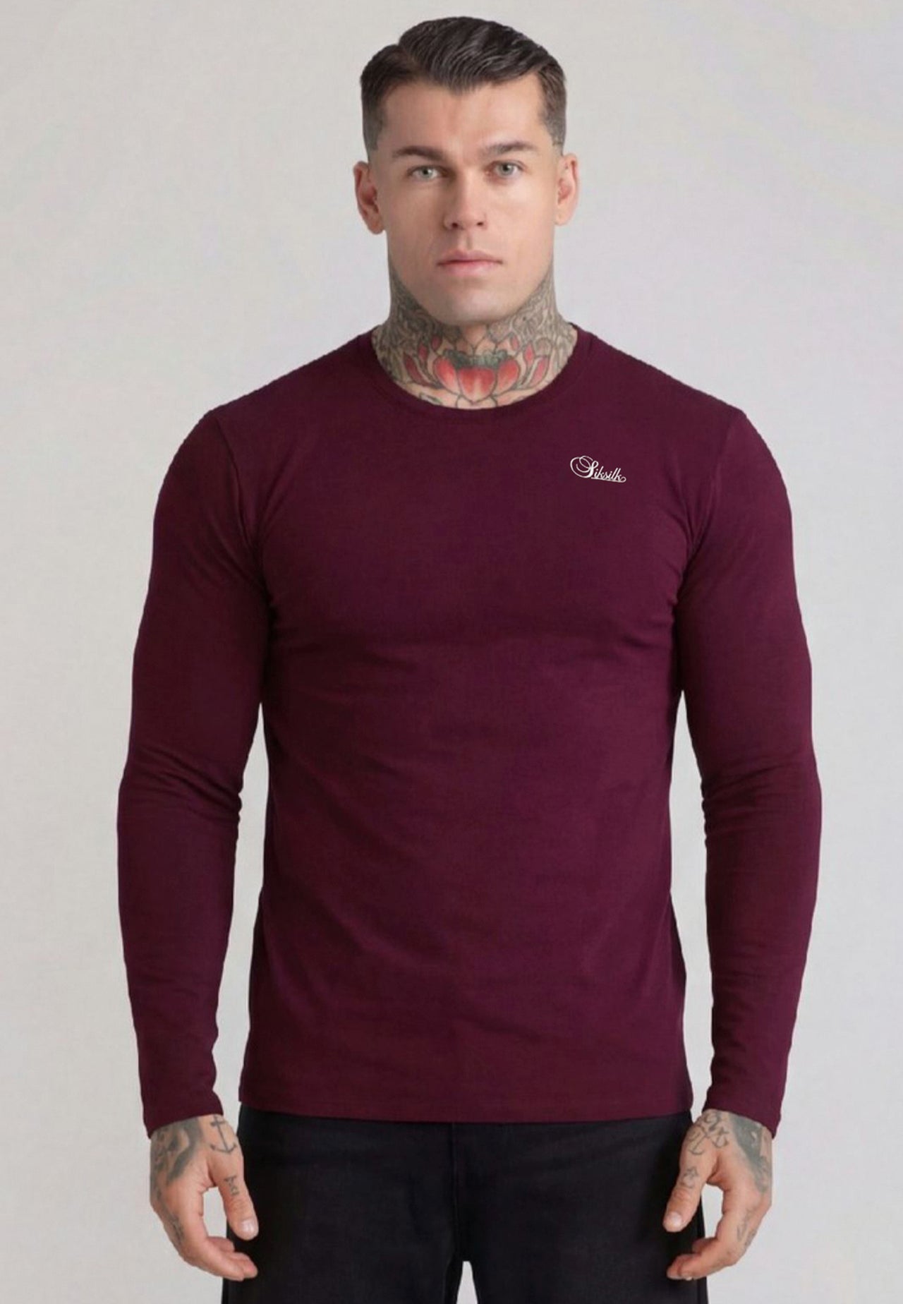 Burgundy Essentials LS T-Shirt