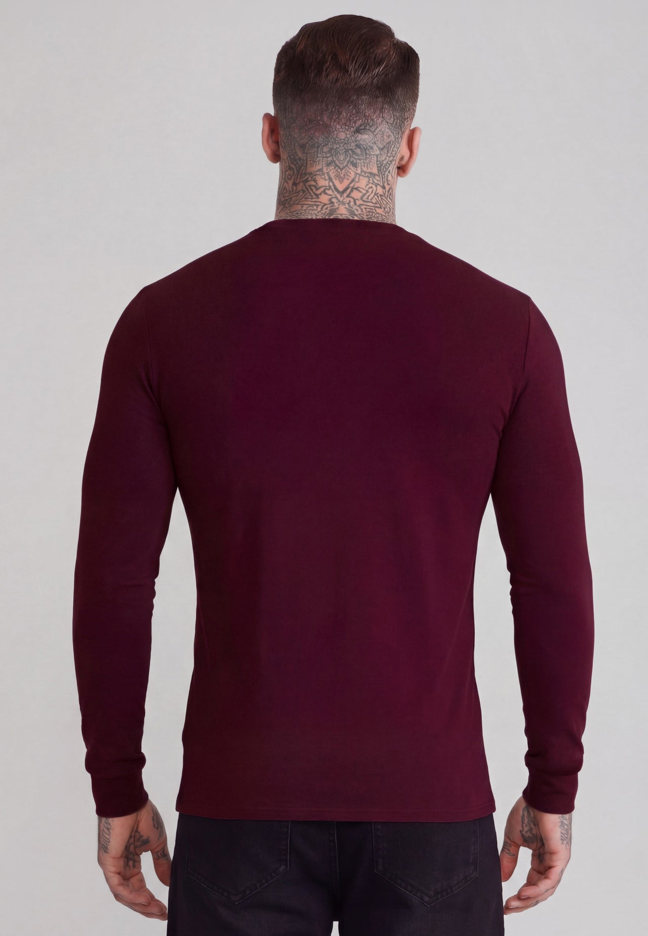 Burgundy Essentials LS T-Shirt (1)