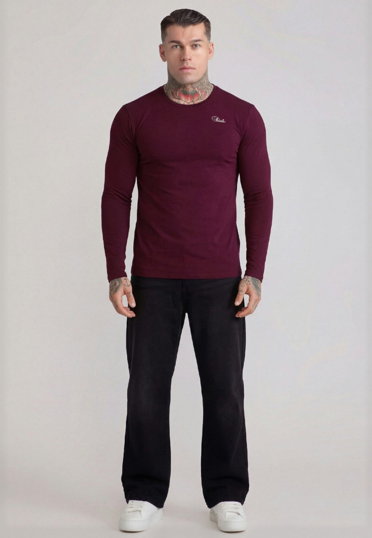 Burgundy Essentials LS T-Shirt (2)