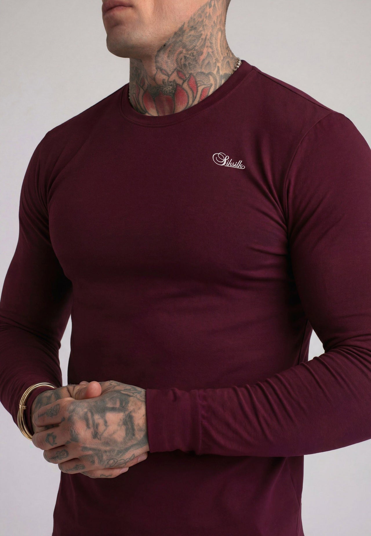 Burgundy Essentials LS T-Shirt (3)