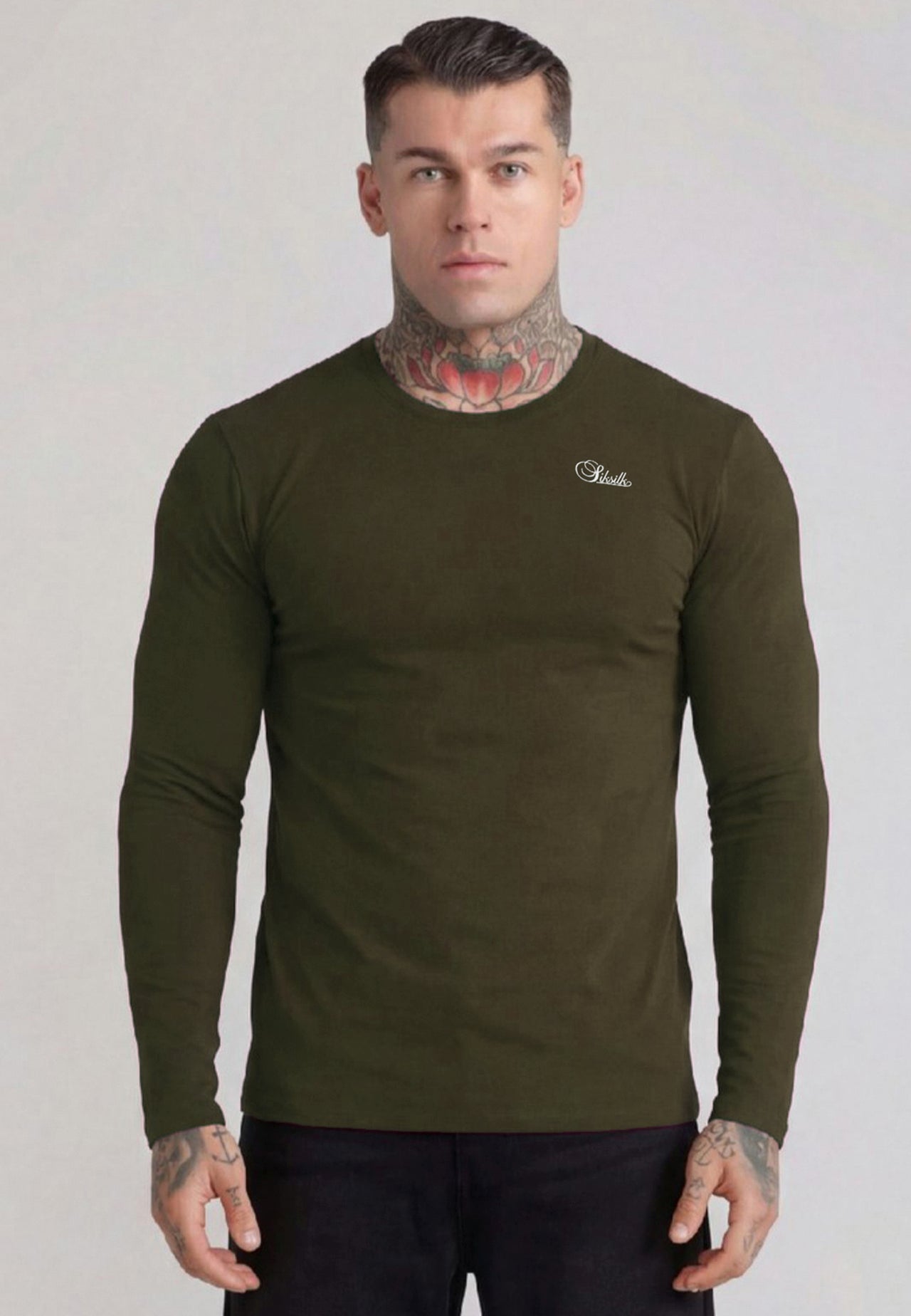 Khaki Green Essentials LS T-Shirt