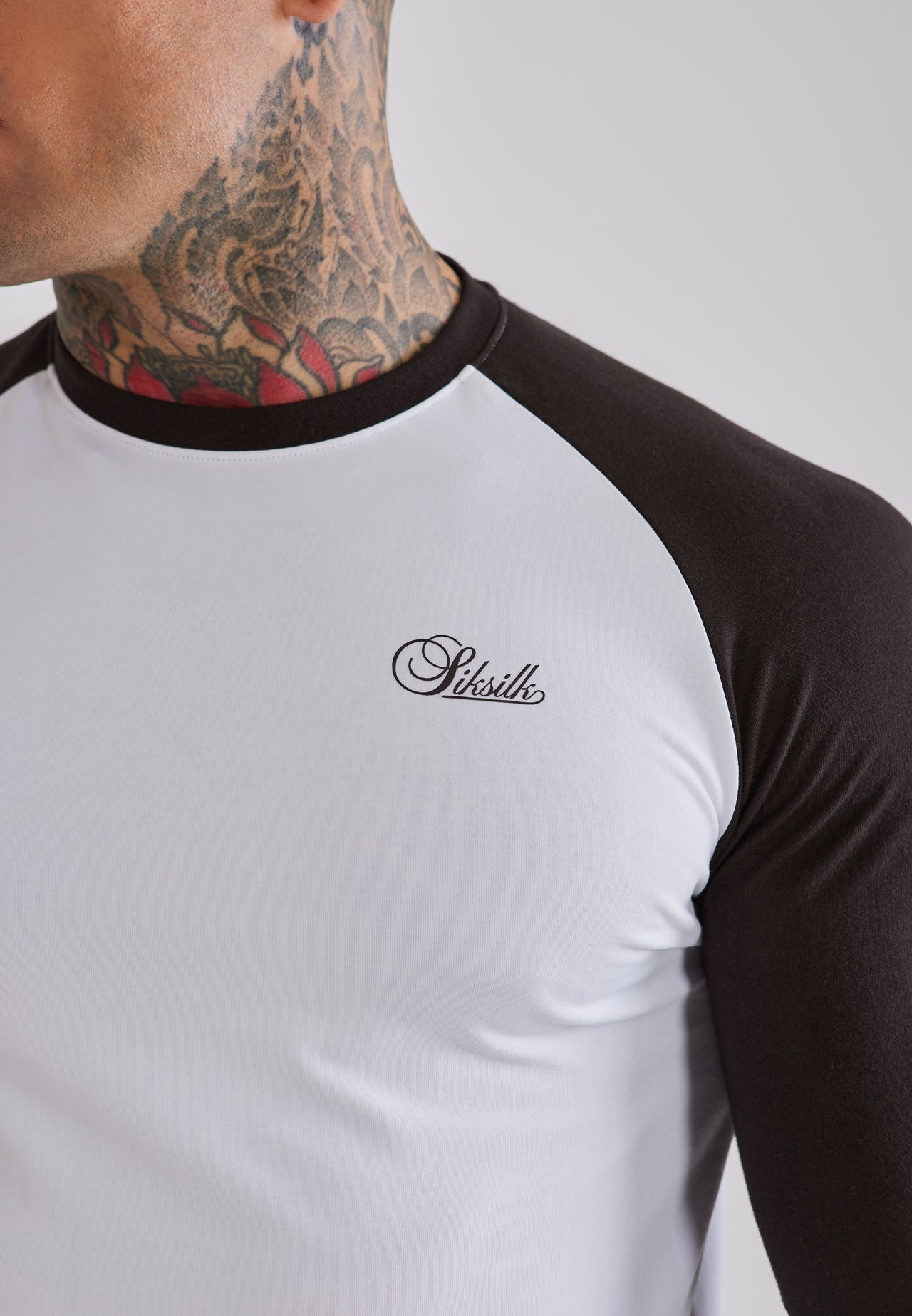 White and Brown LS Muscle Fit T-Shirt (1)