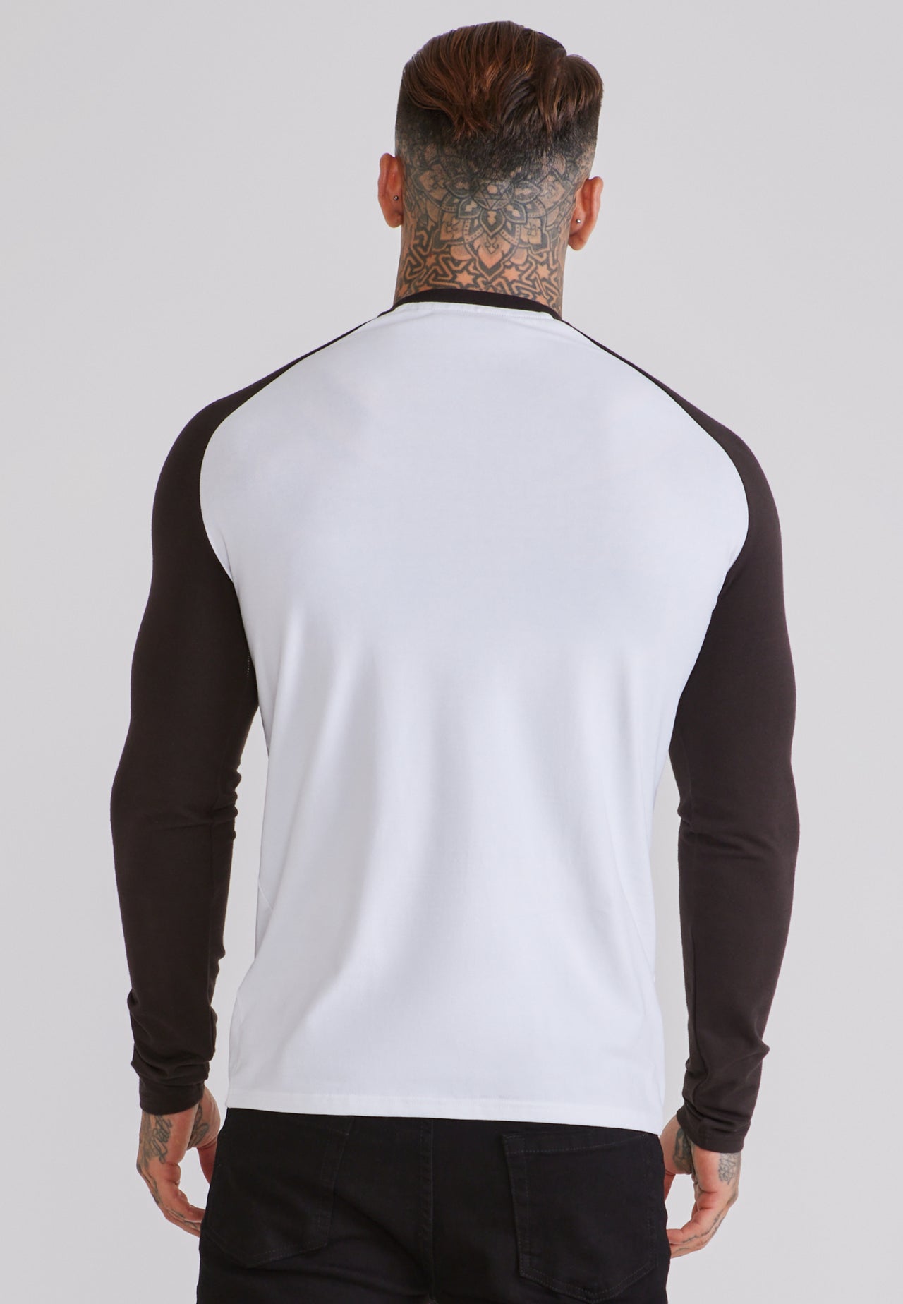 White and Brown LS Muscle Fit T-Shirt (4)