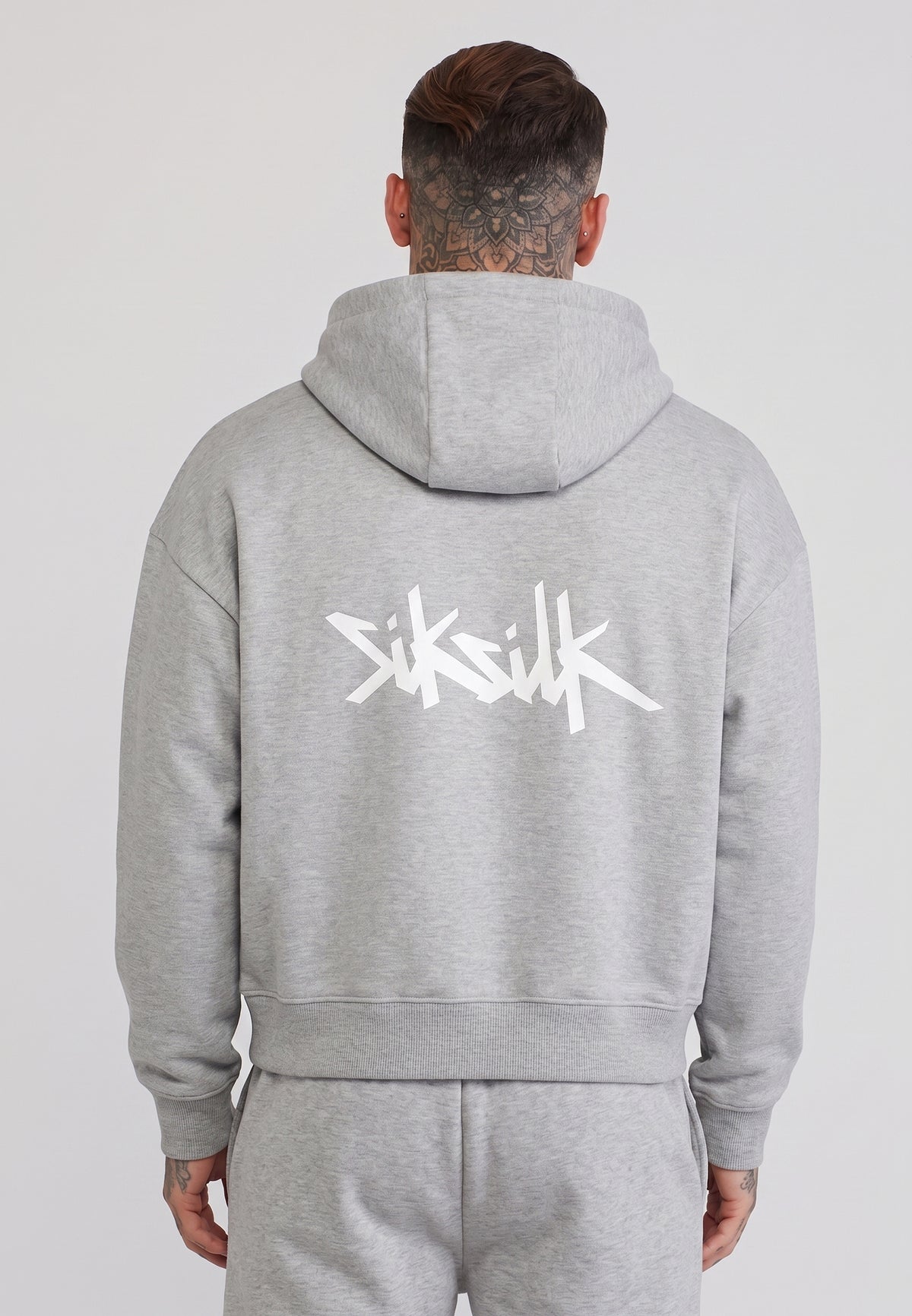 Grey Marl Full Zip Hoodie (1)