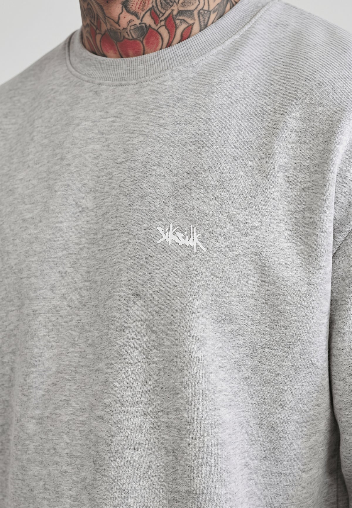 Grey Marl Boxy Sweater (2)