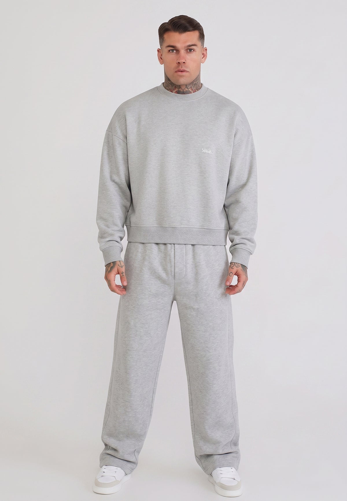 Grey Marl Boxy Sweater (3)