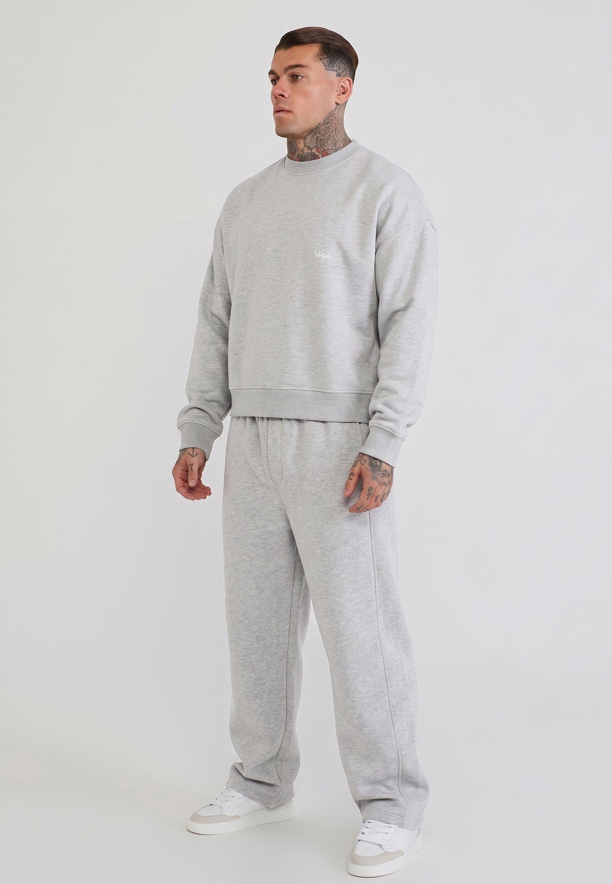 Grey Marl Boxy Sweater (4)