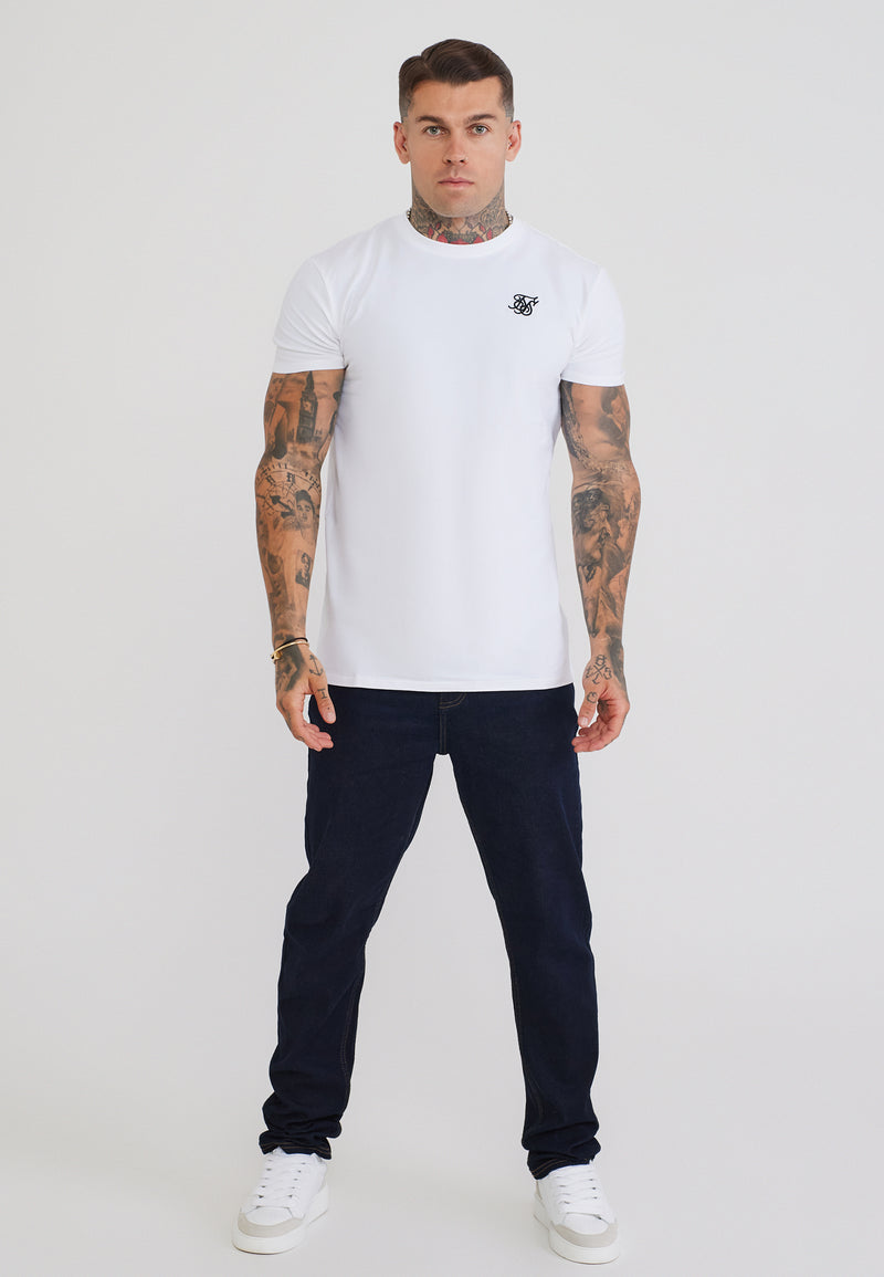 Washed Indigo Blue Slim Fit Jeans (1)