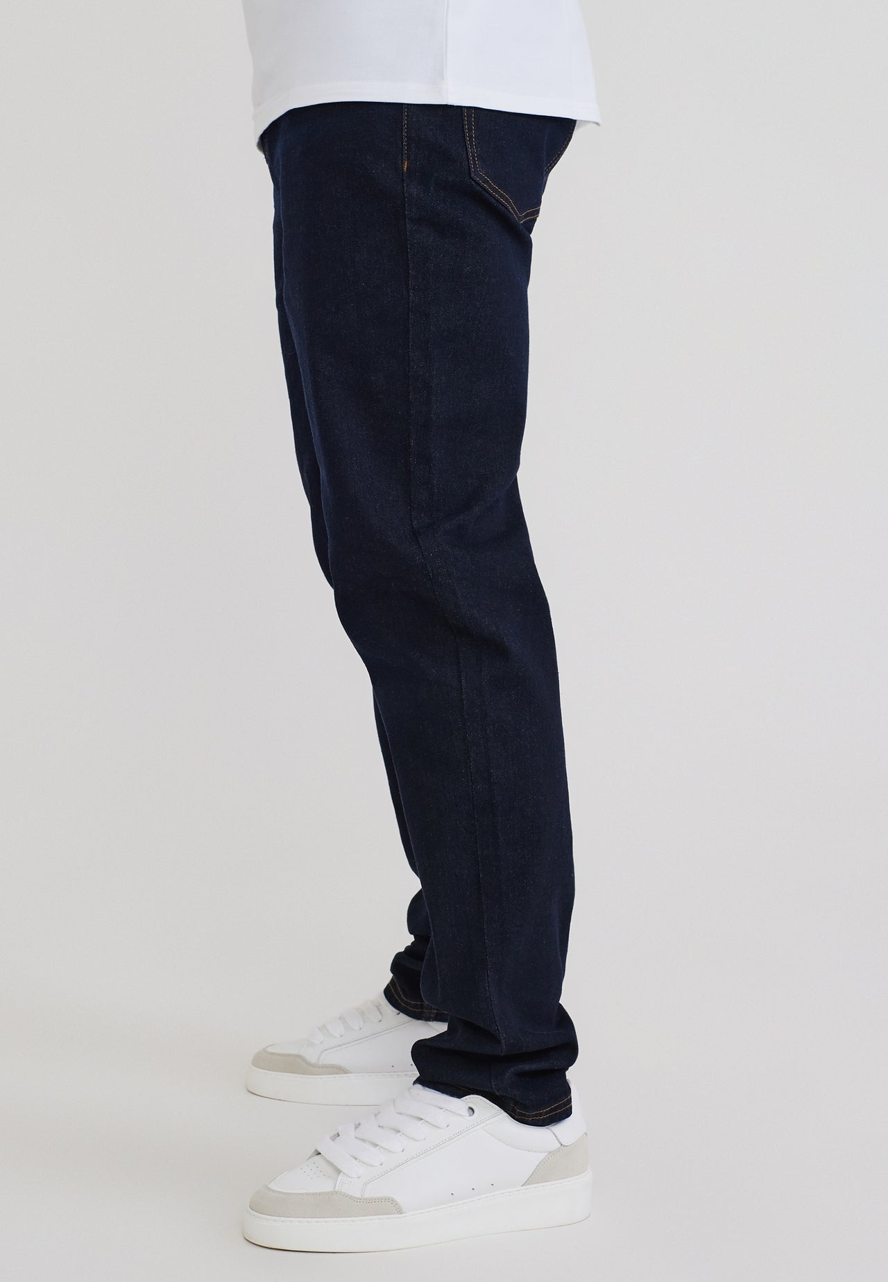 Washed Indigo Blue Slim Fit Jeans (2)