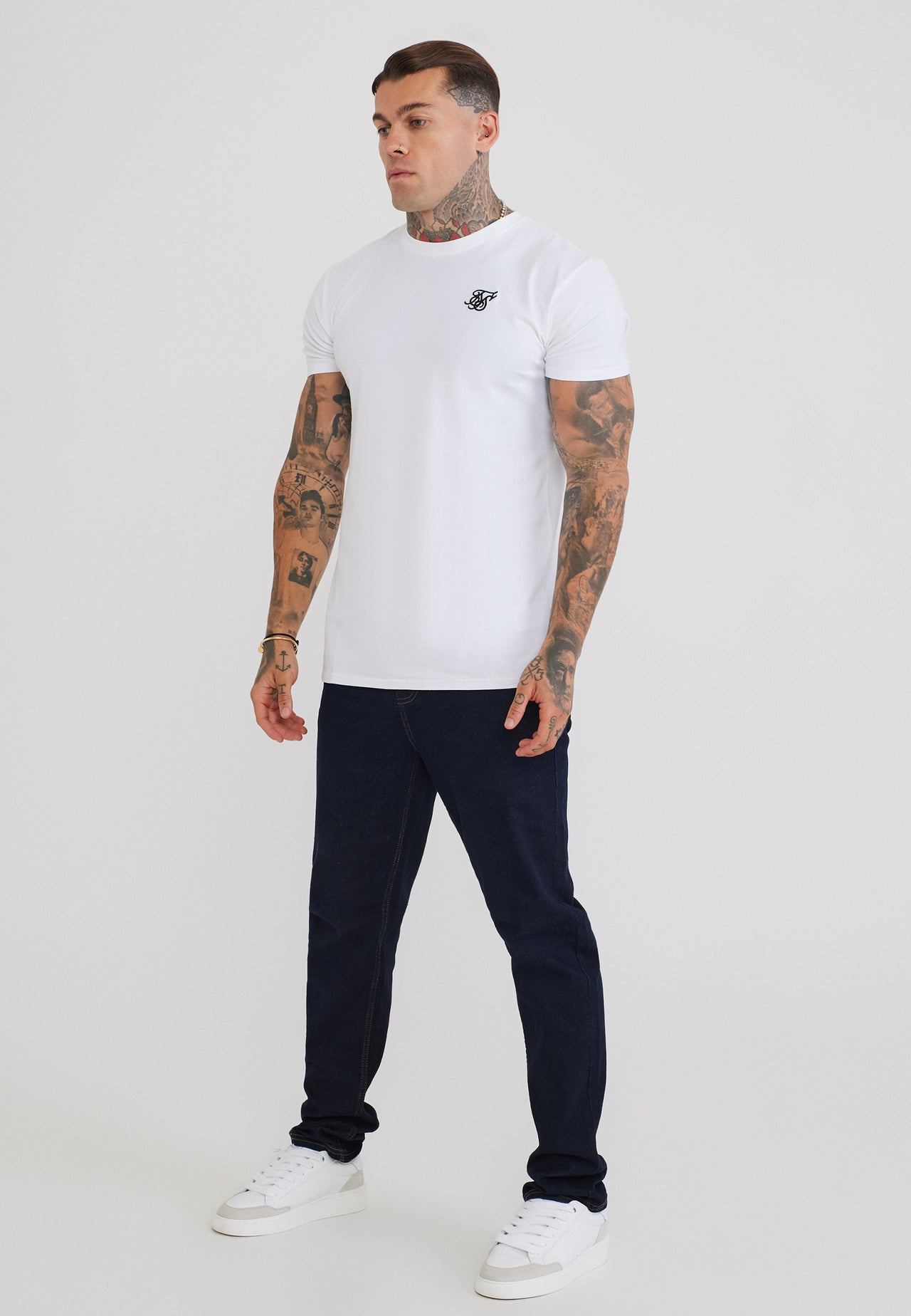 Washed Indigo Blue Slim Fit Jeans (3)