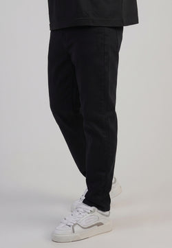 Black Tapered Fit Jeans