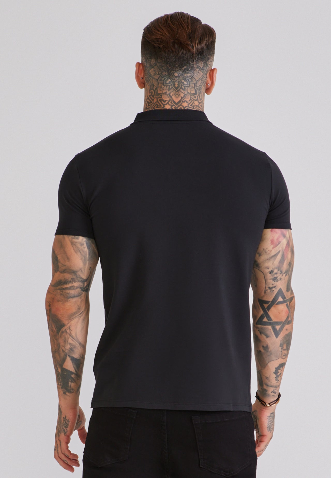 Black Zip Polo T-Shirt (4)